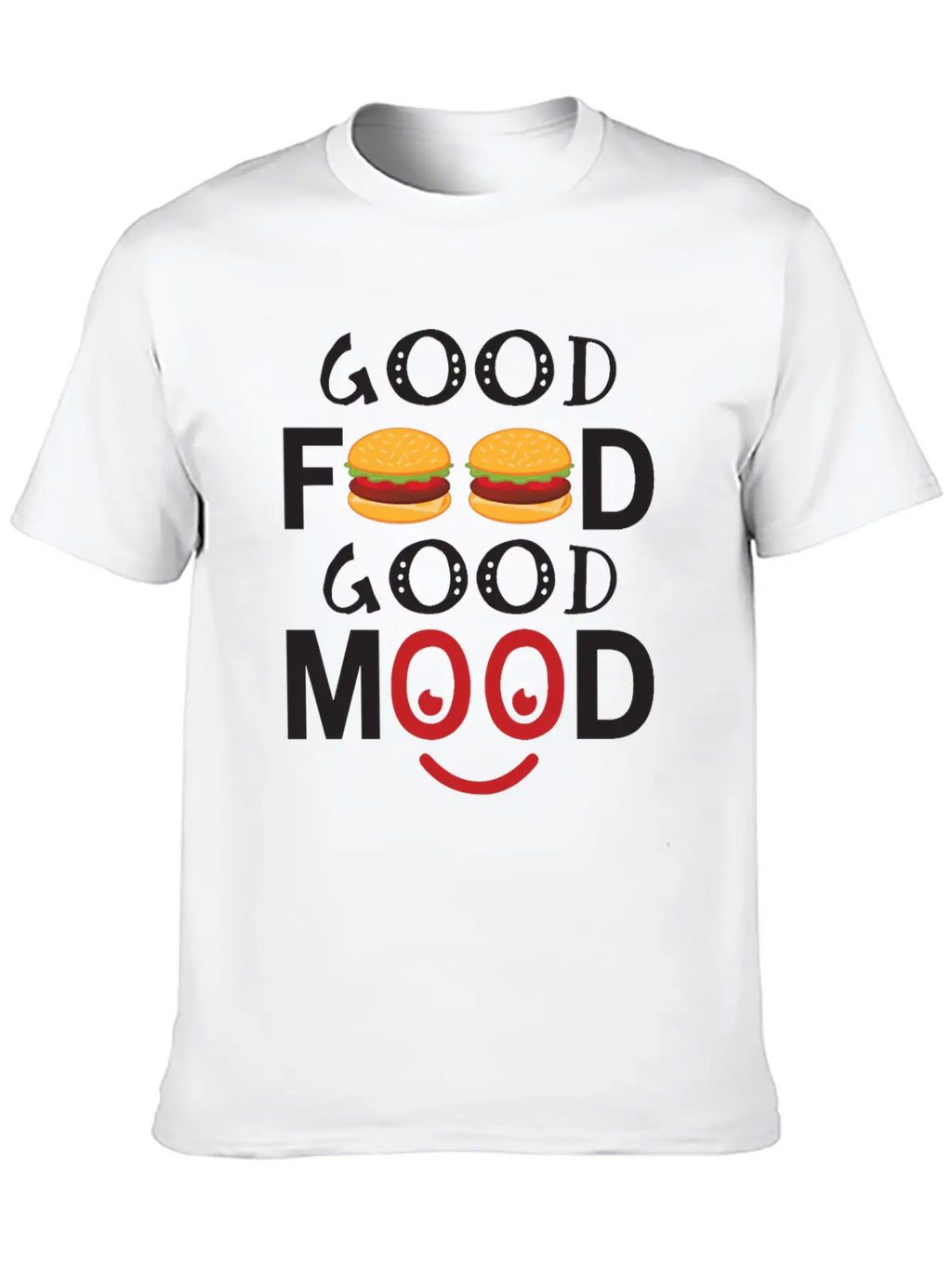 Good Food Good Mood Essential Cotton Tee For Daily Outfits – Unisex Style