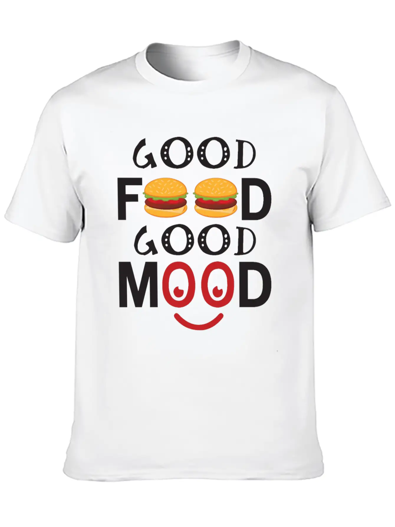Good Food Good Mood Essential Cotton Tee For Daily Outfits – Unisex Style