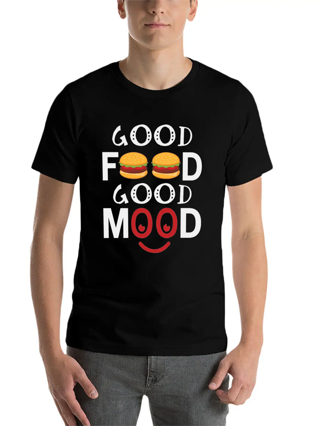 Good Food Good Mood Essential Cotton Tee For Daily Outfits – Unisex Style