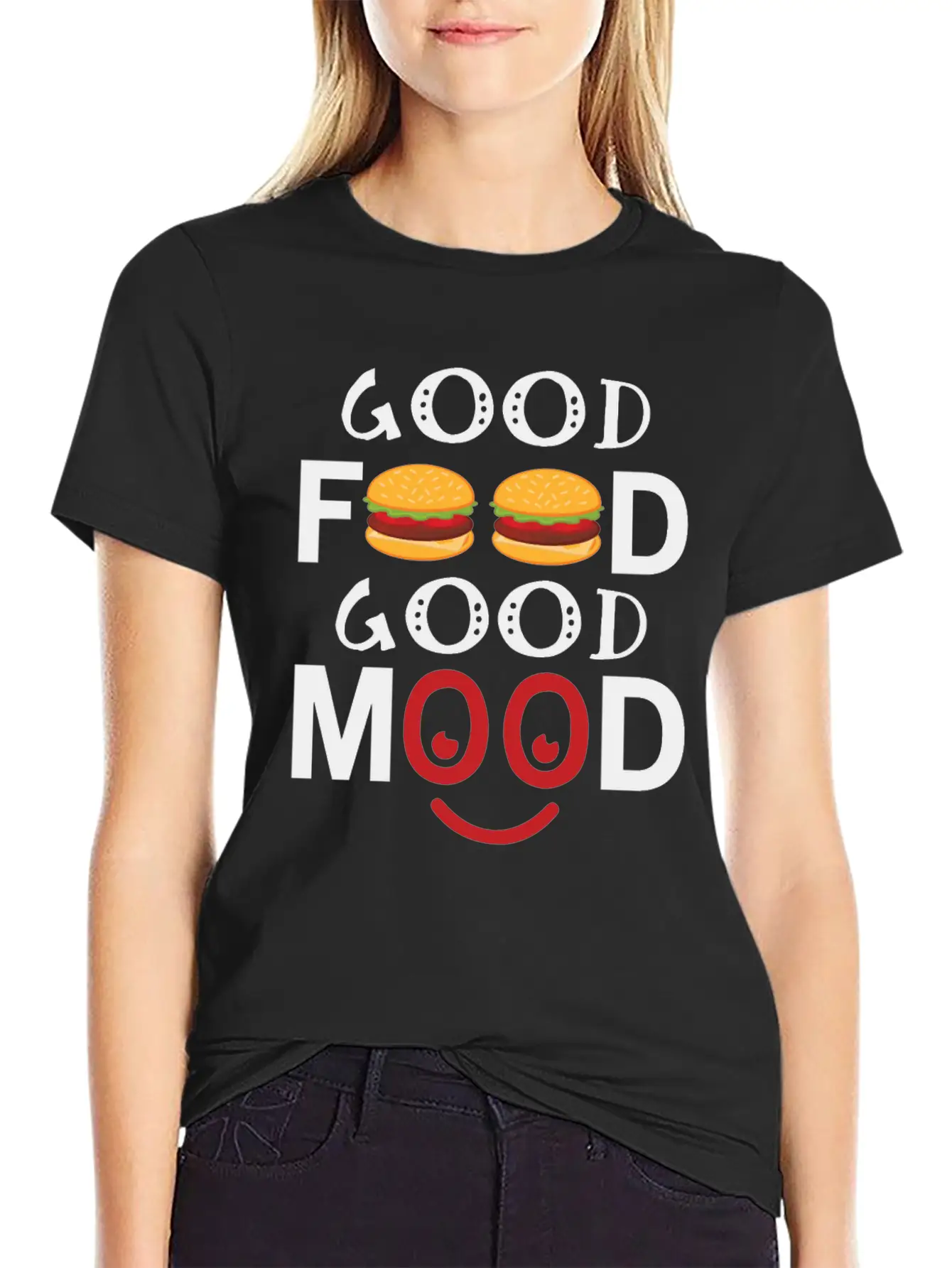 Good Food Good Mood Essential Cotton Tee For Daily Outfits – Unisex Style