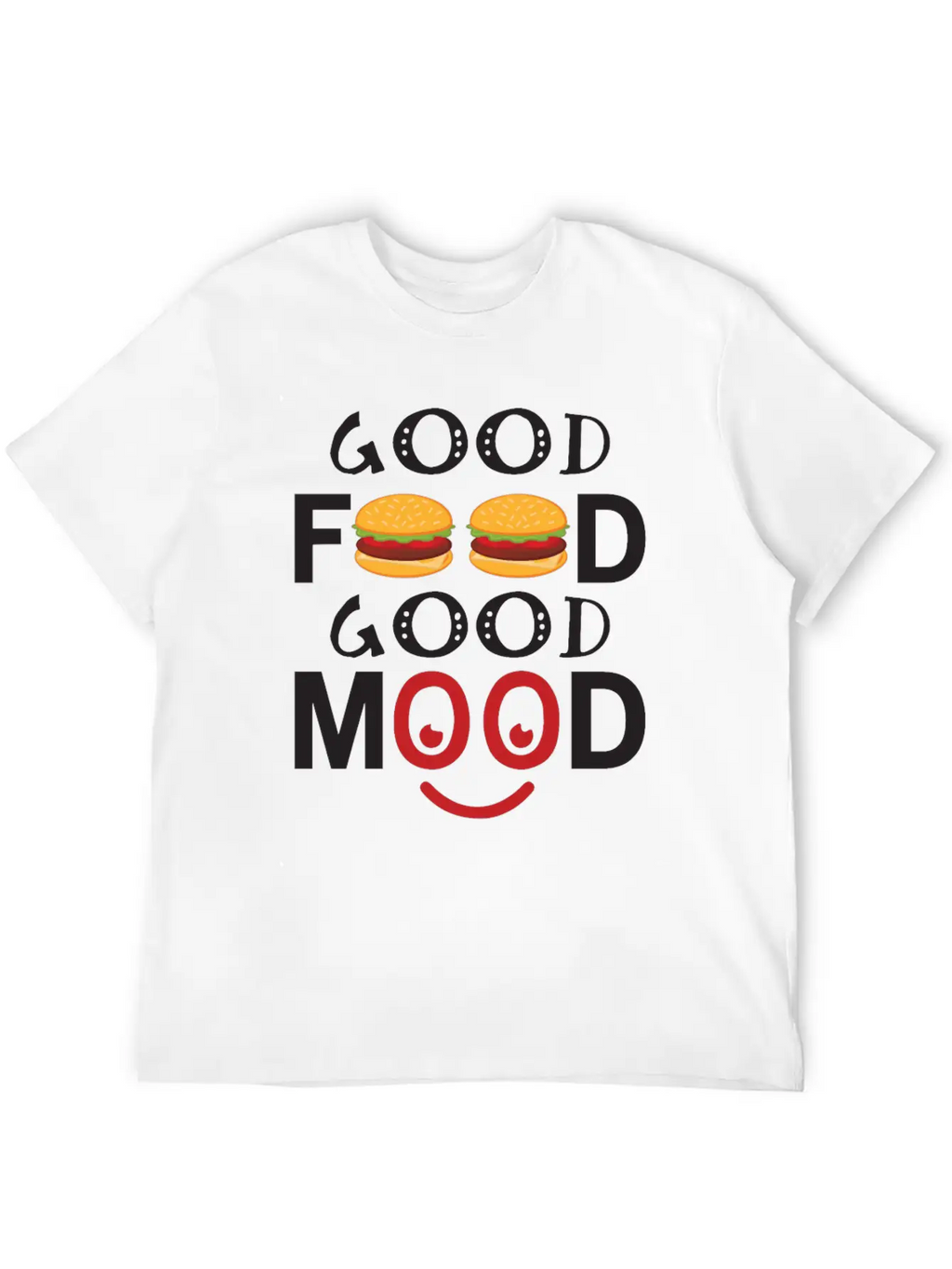 Good Food Good Mood Essential Cotton Tee For Daily Outfits – Unisex Style