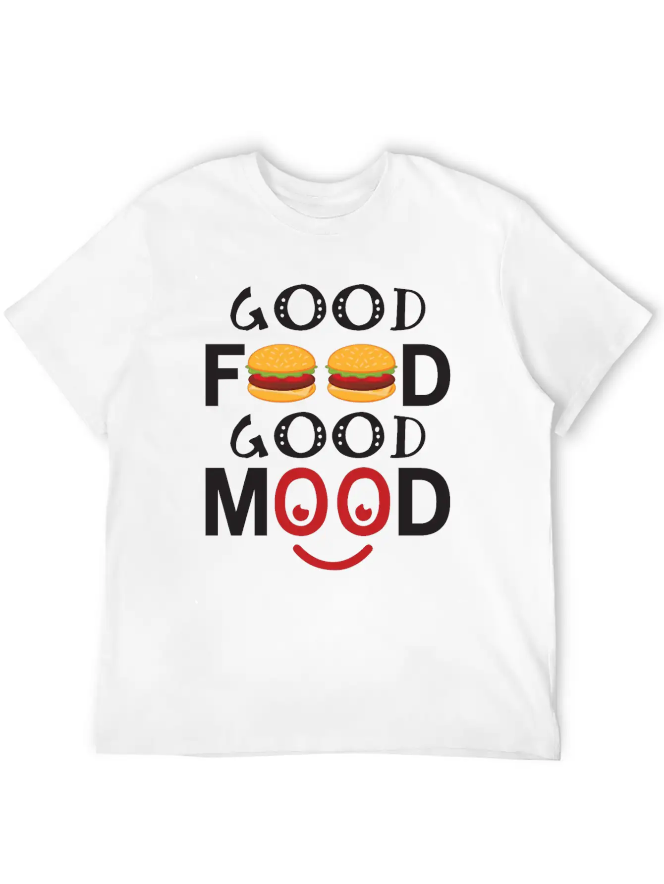 Good Food Good Mood Essential Cotton Tee For Daily Outfits – Unisex Style