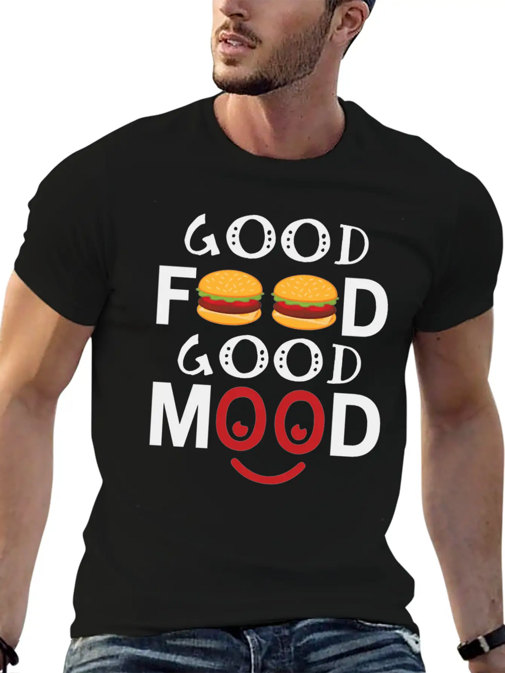 Good Food Good Mood Essential Cotton Tee For Daily Outfits – Unisex Style
