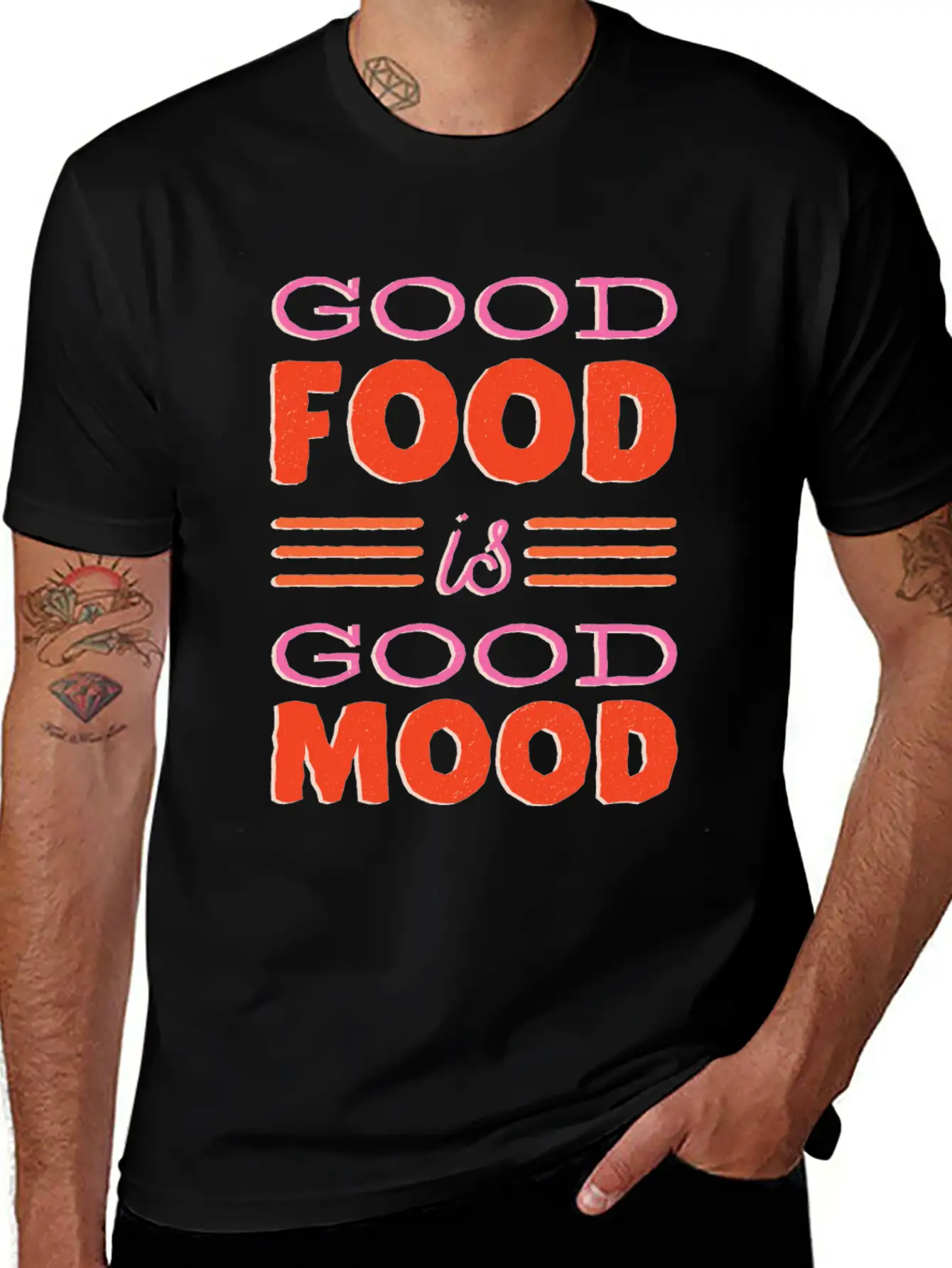 Good Food Is Good Mood Gift Idea Casual Graphic T-Shirt – Simple And Comfortable Daily Wear