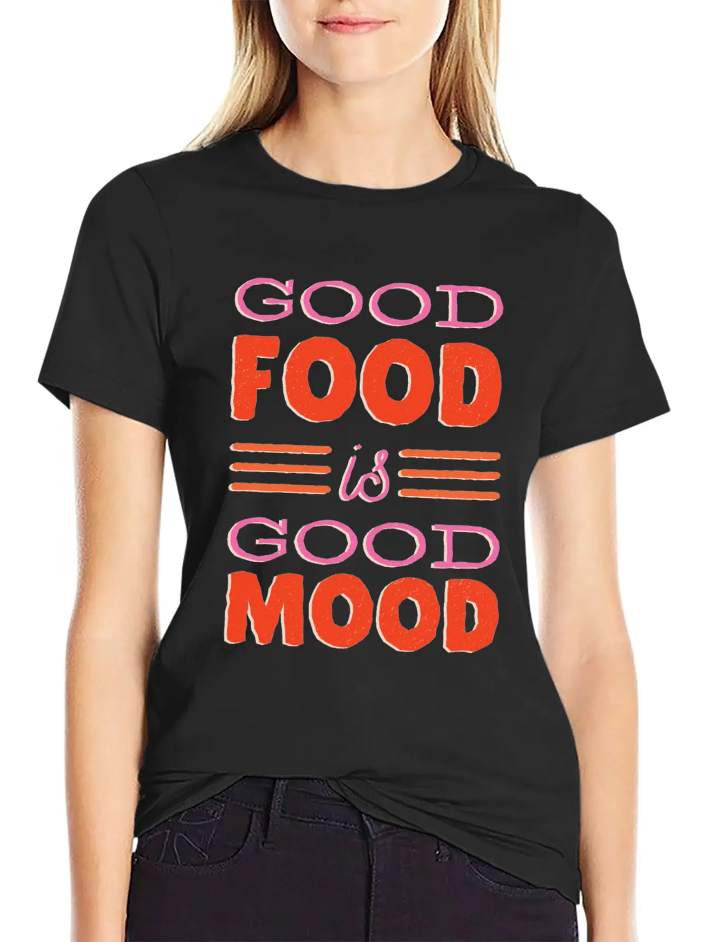 Good Food Is Good Mood Gift Idea Casual Graphic T-Shirt – Simple And Comfortable Daily Wear