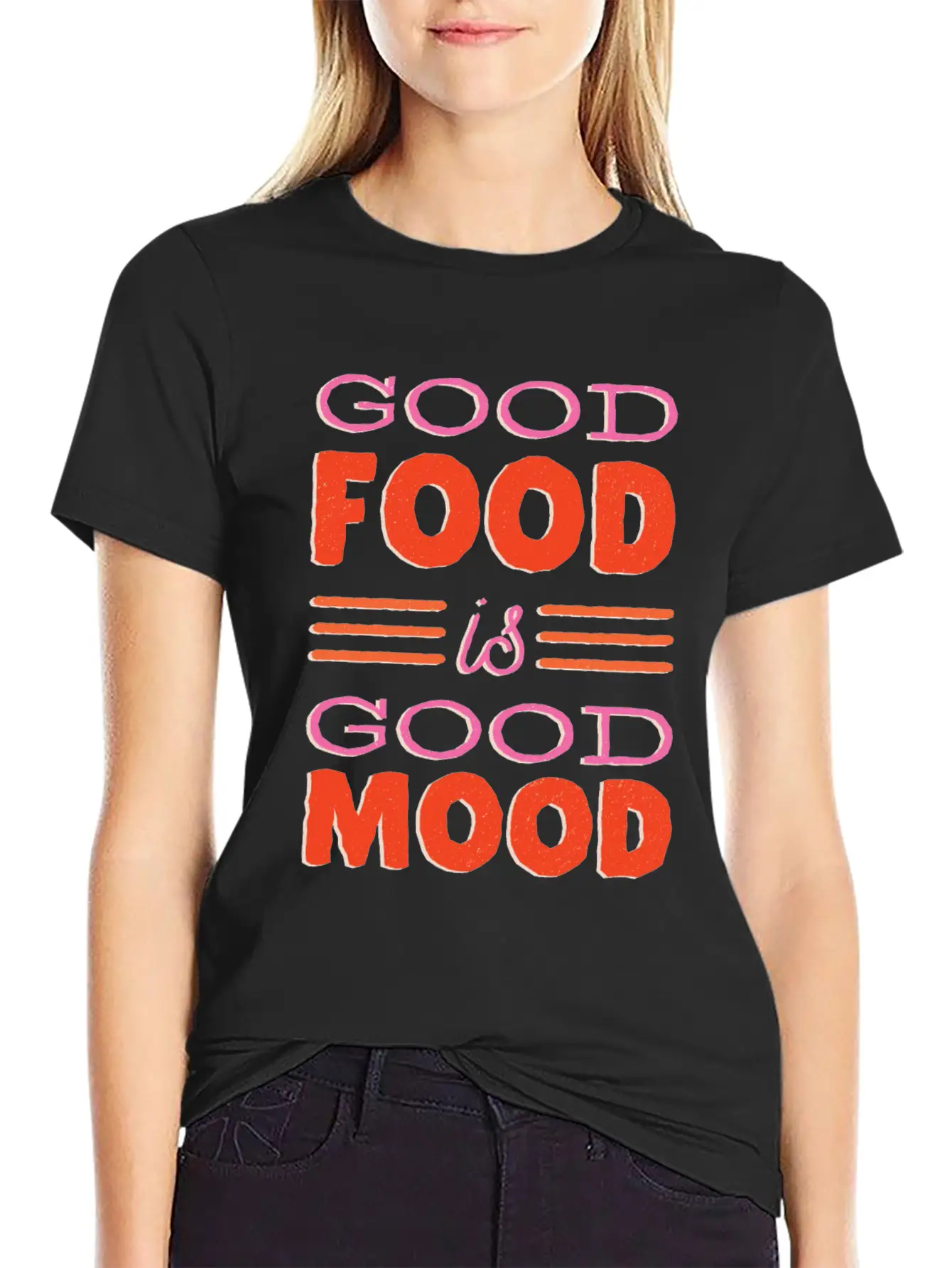 Good Food Is Good Mood Gift Idea Casual Graphic T-Shirt – Simple And Comfortable Daily Wear