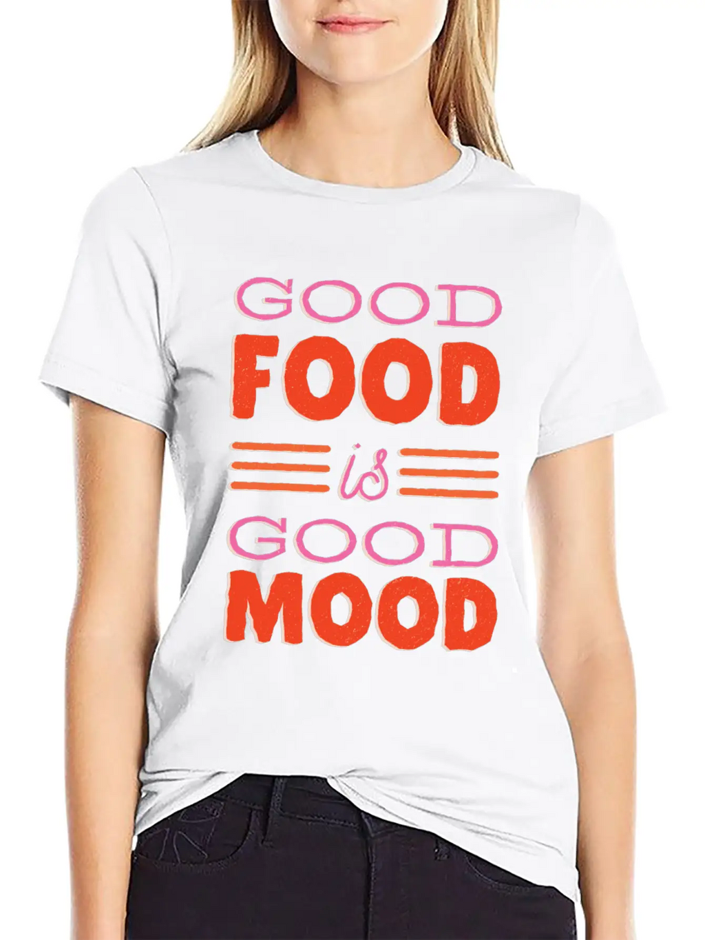 Good Food Is Good Mood Gift Idea Casual Graphic T-Shirt – Simple And Comfortable Daily Wear