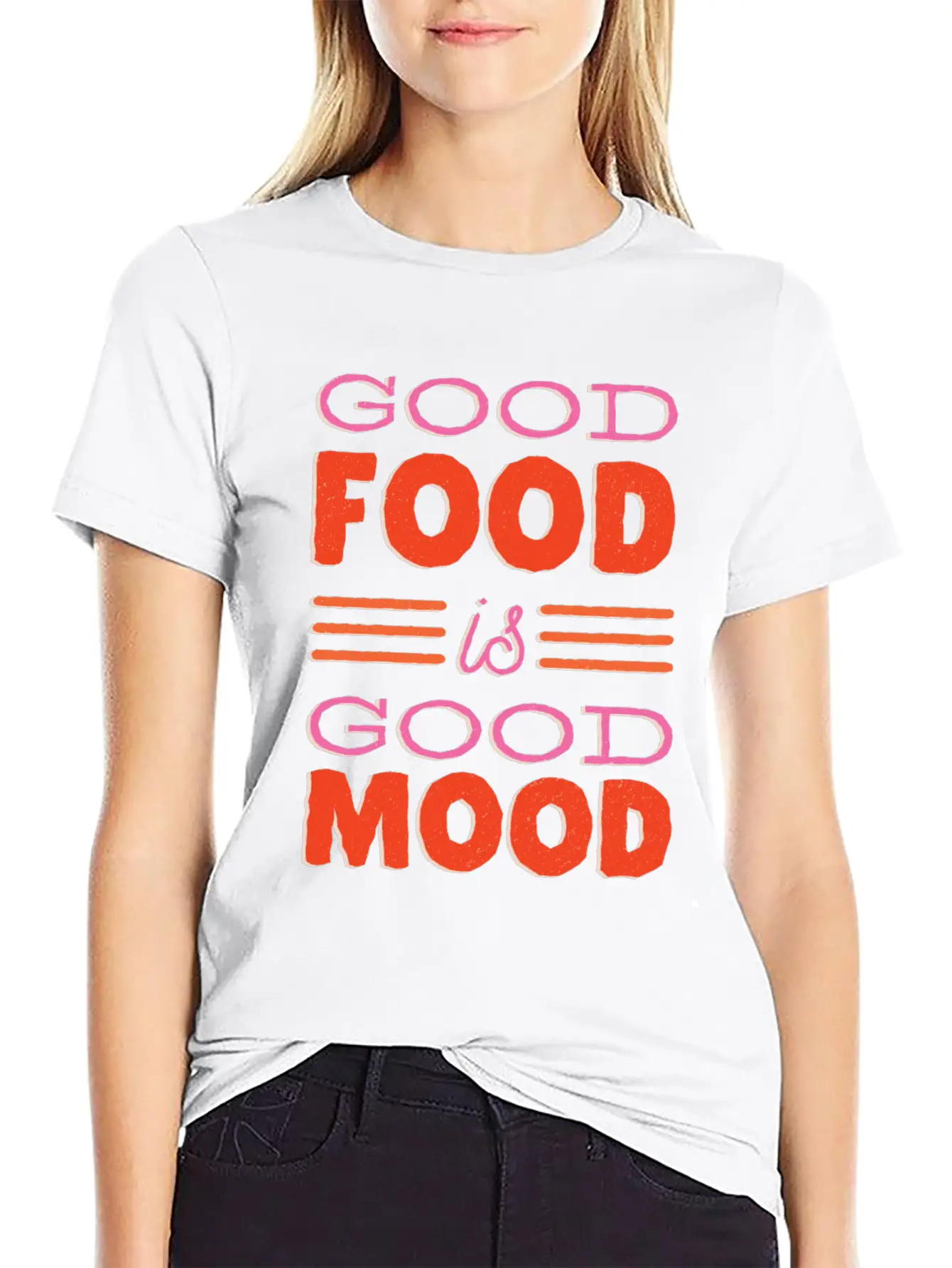 Good Food Is Good Mood Gift Idea Casual Graphic T-Shirt – Simple And Comfortable Daily Wear