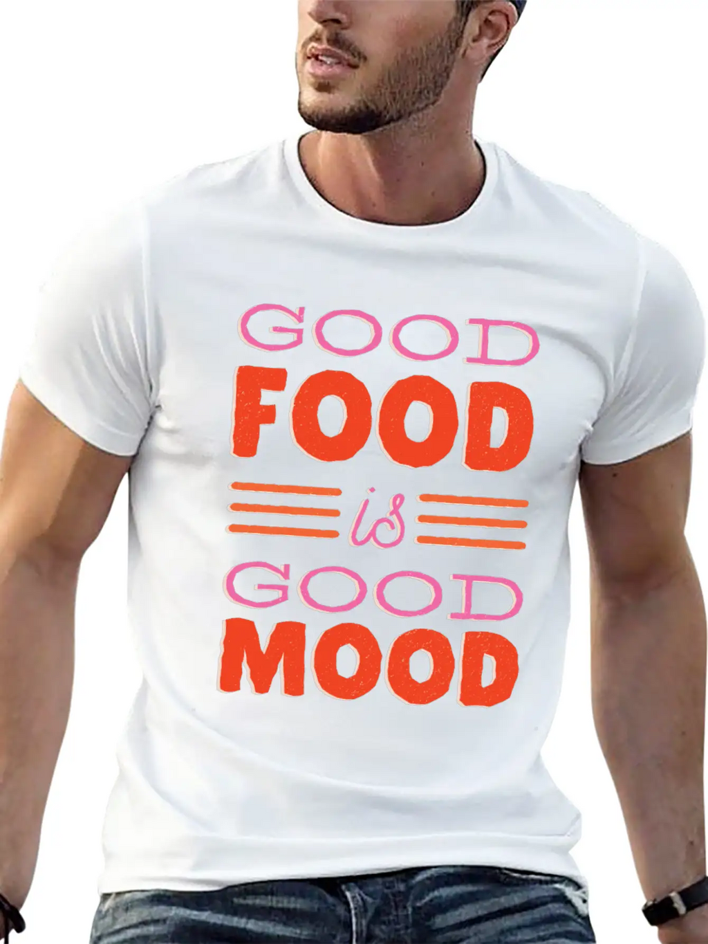 Good Food Is Good Mood Gift Idea Casual Graphic T-Shirt – Simple And Comfortable Daily Wear