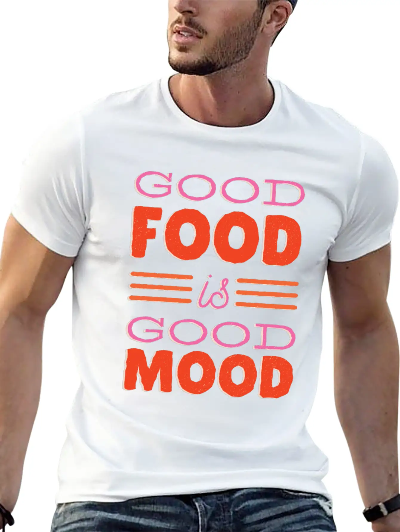 Good Food Is Good Mood Gift Idea Casual Graphic T-Shirt – Simple And Comfortable Daily Wear