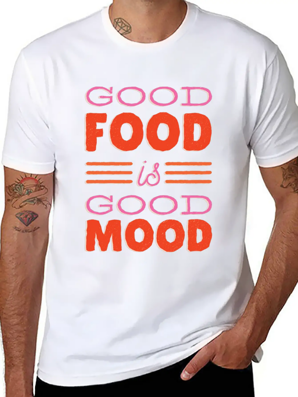 Good Food Is Good Mood Gift Idea Casual Graphic T-Shirt – Simple And Comfortable Daily Wear