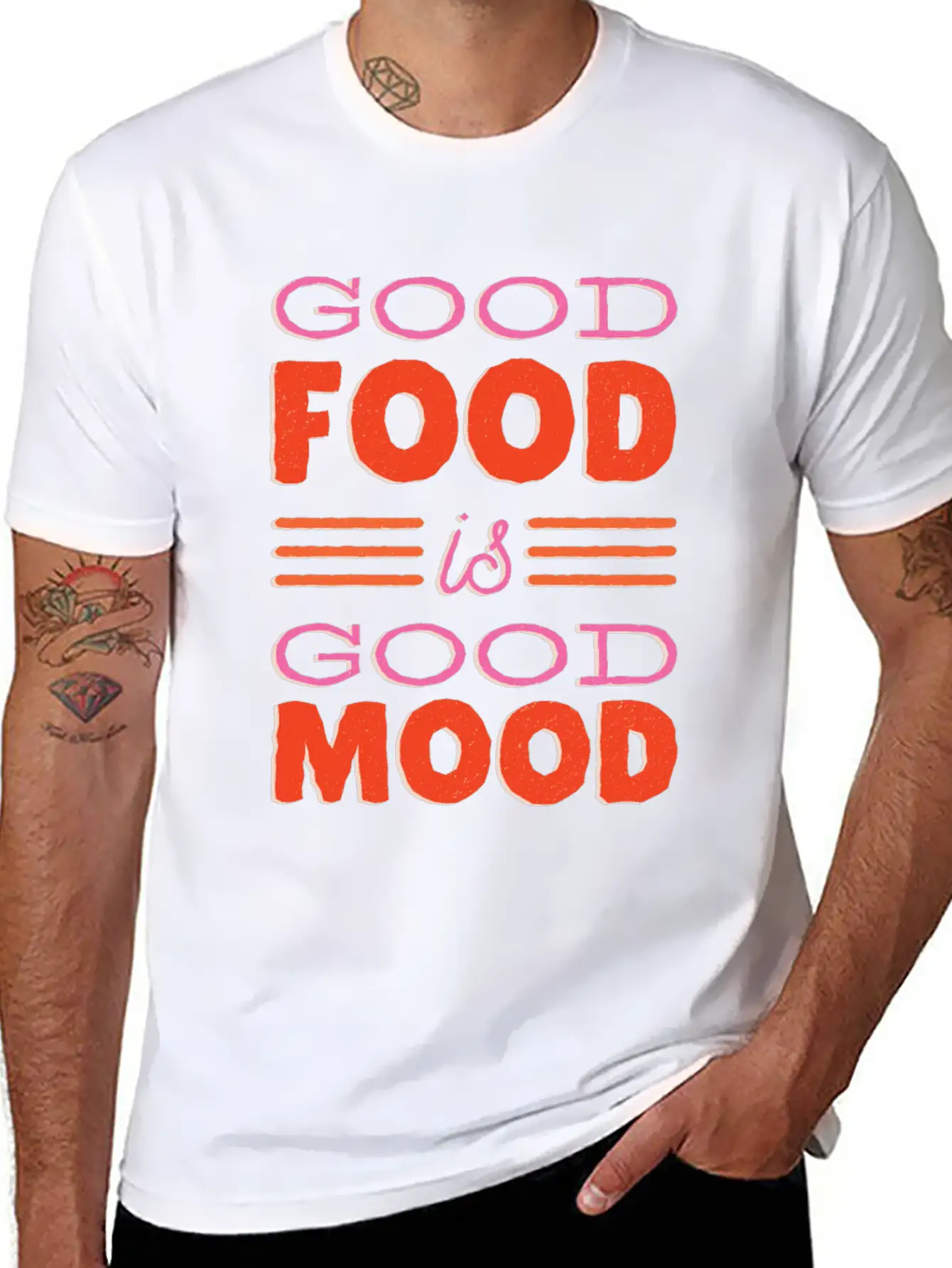 Good Food Is Good Mood Gift Idea Casual Graphic T-Shirt – Simple And Comfortable Daily Wear