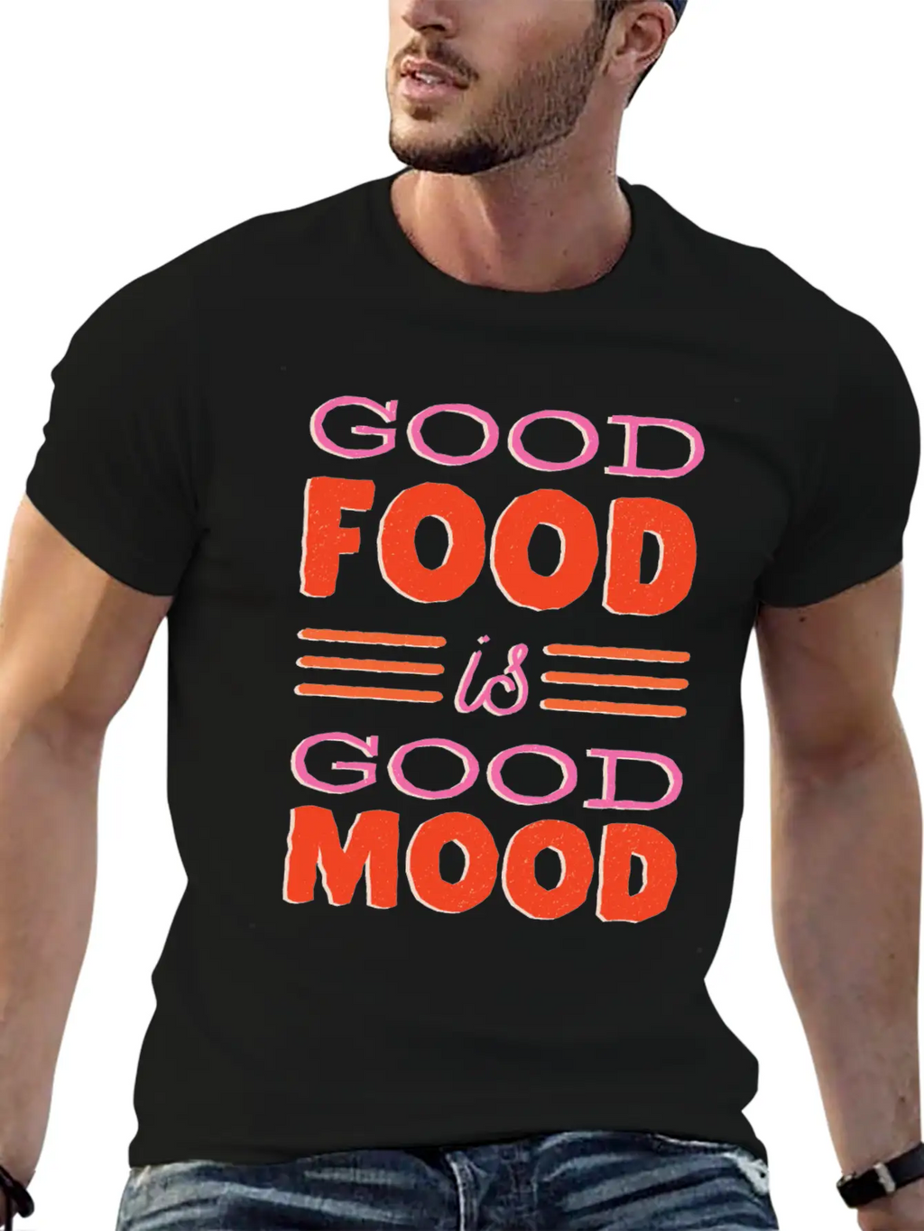 Good Food Is Good Mood Gift Idea Casual Graphic T-Shirt – Simple And Comfortable Daily Wear