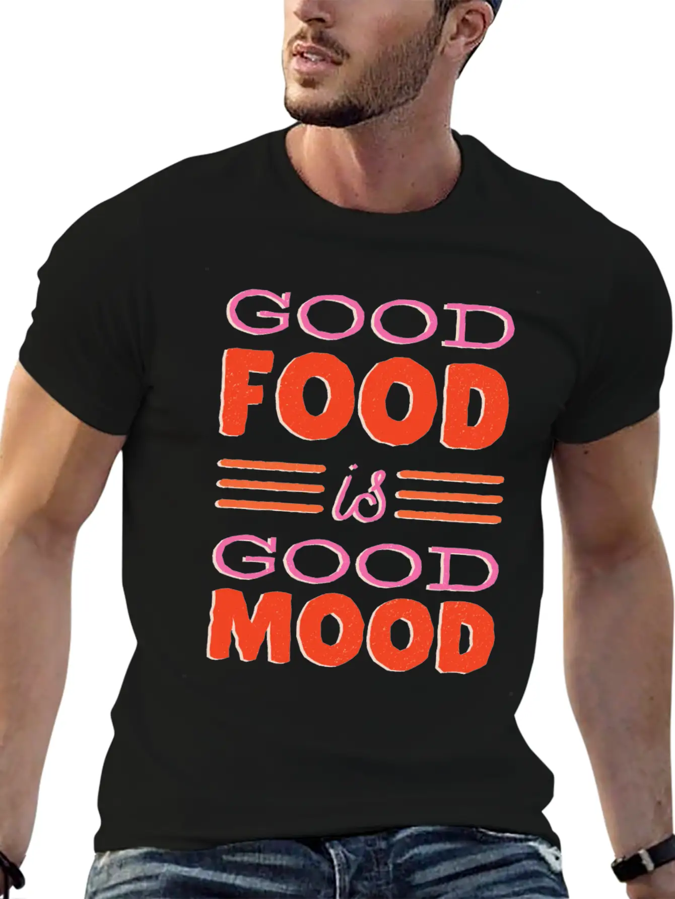 Good Food Is Good Mood Gift Idea Casual Graphic T-Shirt – Simple And Comfortable Daily Wear