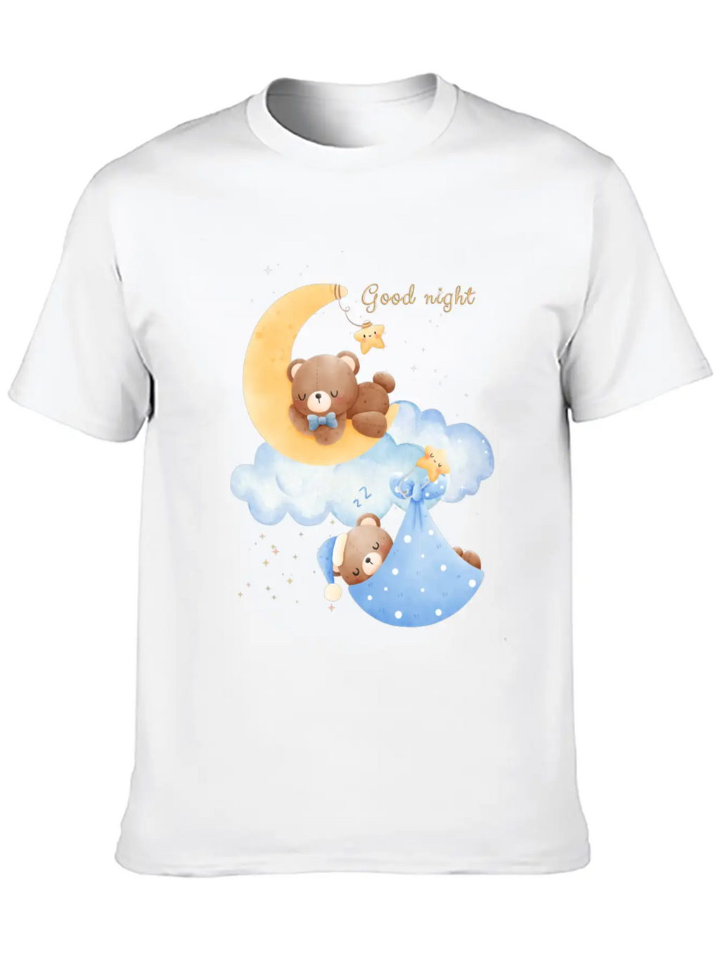Good Night Bear Unisex Casual T-Shirt – Clean Design For Daily Comfort