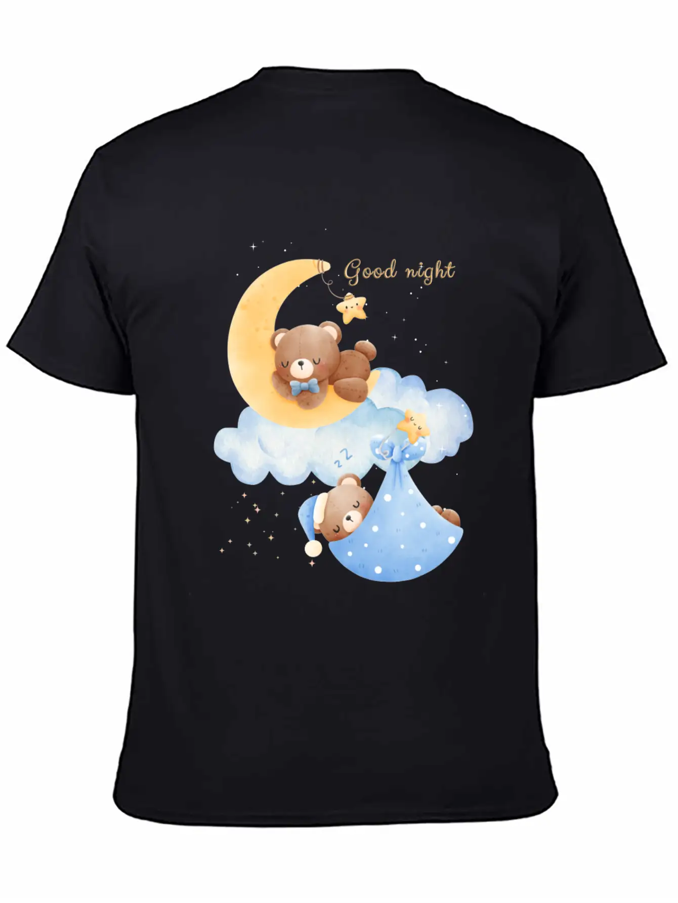Good Night Bear Unisex Casual T-Shirt – Clean Design For Daily Comfort