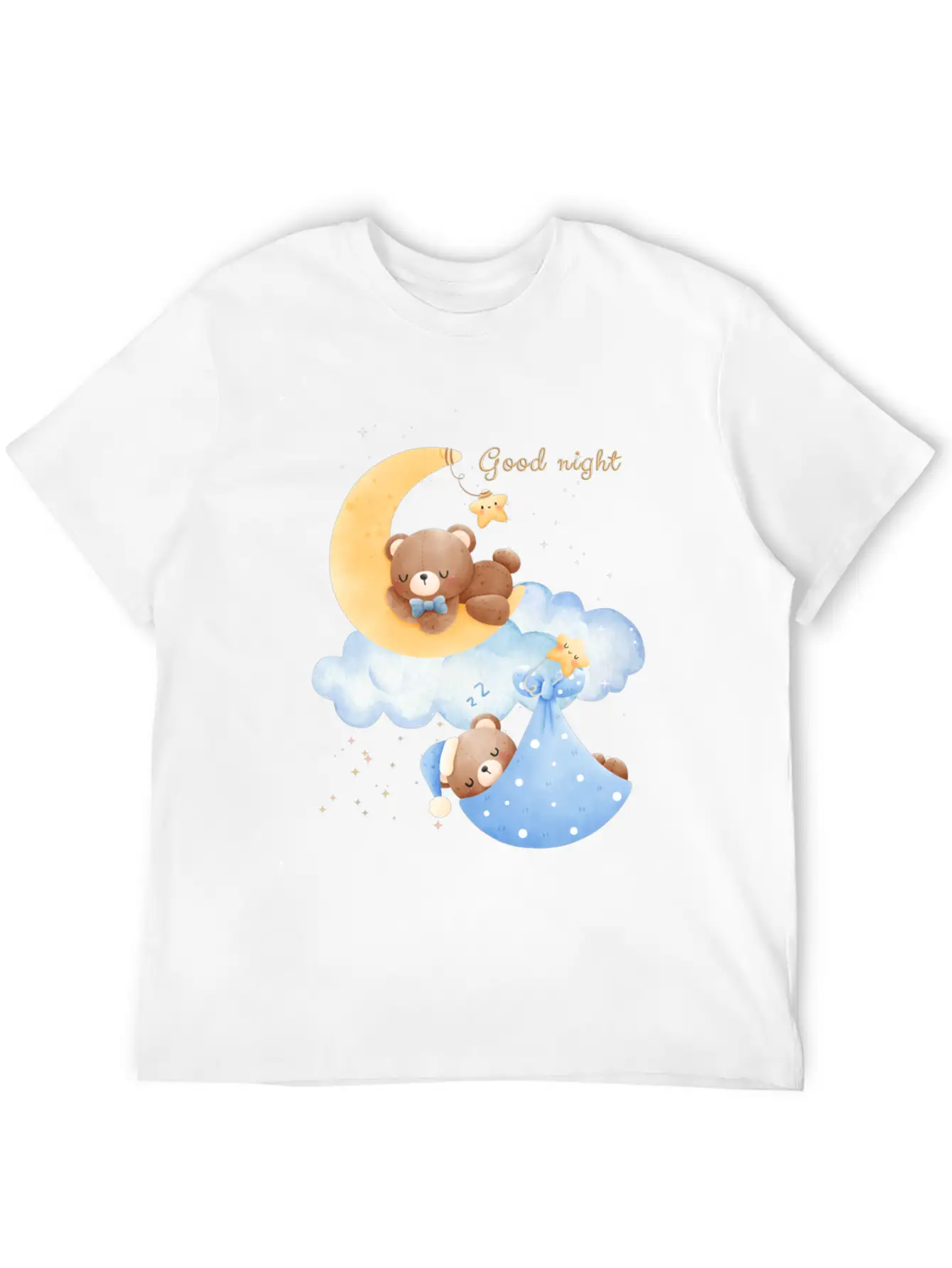 Good Night Bear Unisex Casual T-Shirt – Clean Design For Daily Comfort
