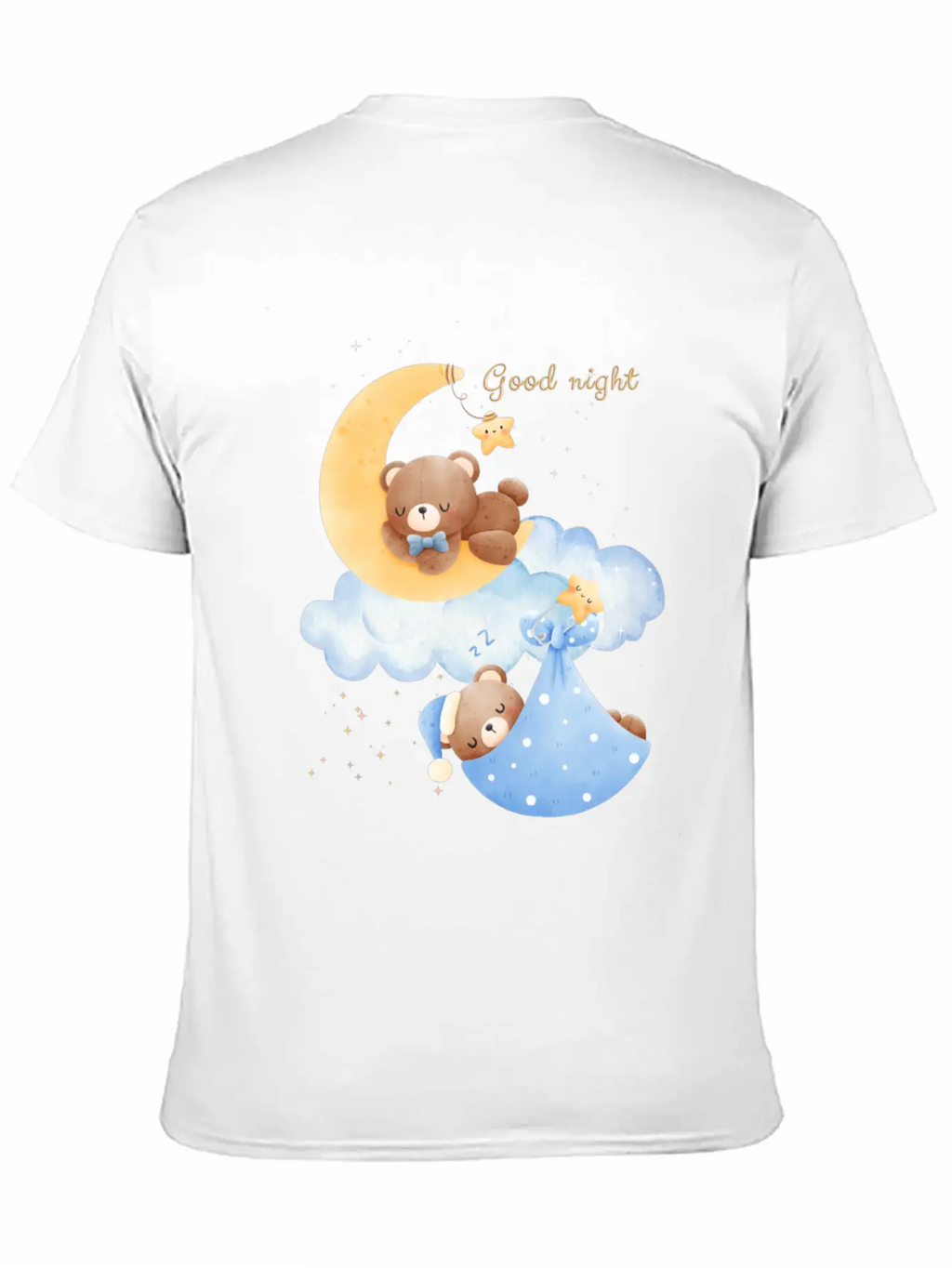 Good Night Bear Unisex Casual T-Shirt – Clean Design For Daily Comfort