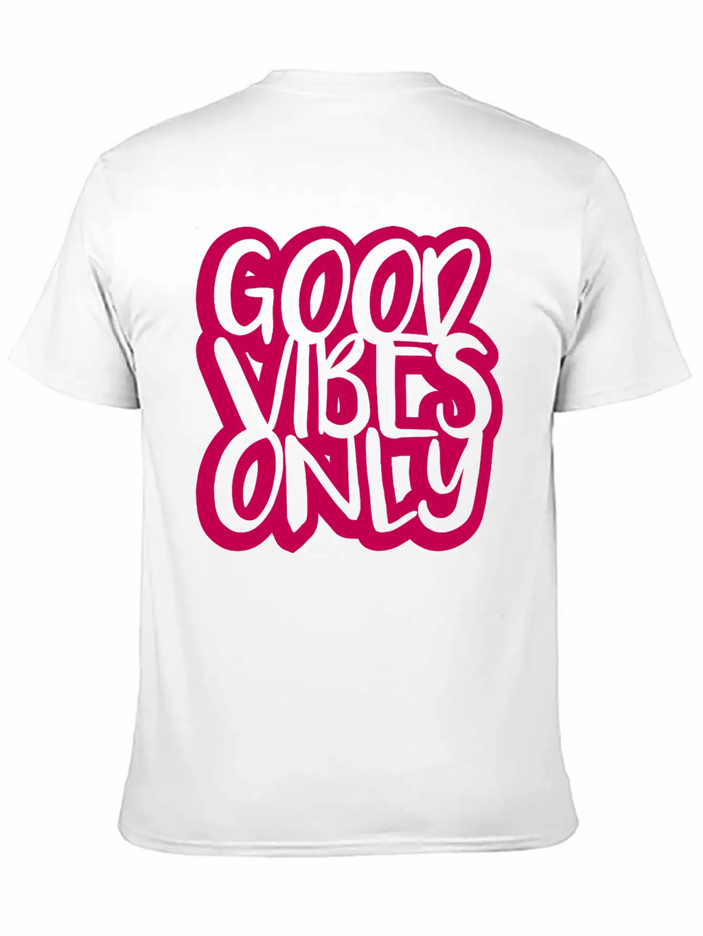 Good Vibes Only Logo Pink Text Mood Positive Attit Breathable Soft Cotton T-Shirt – Timeless Casual Look