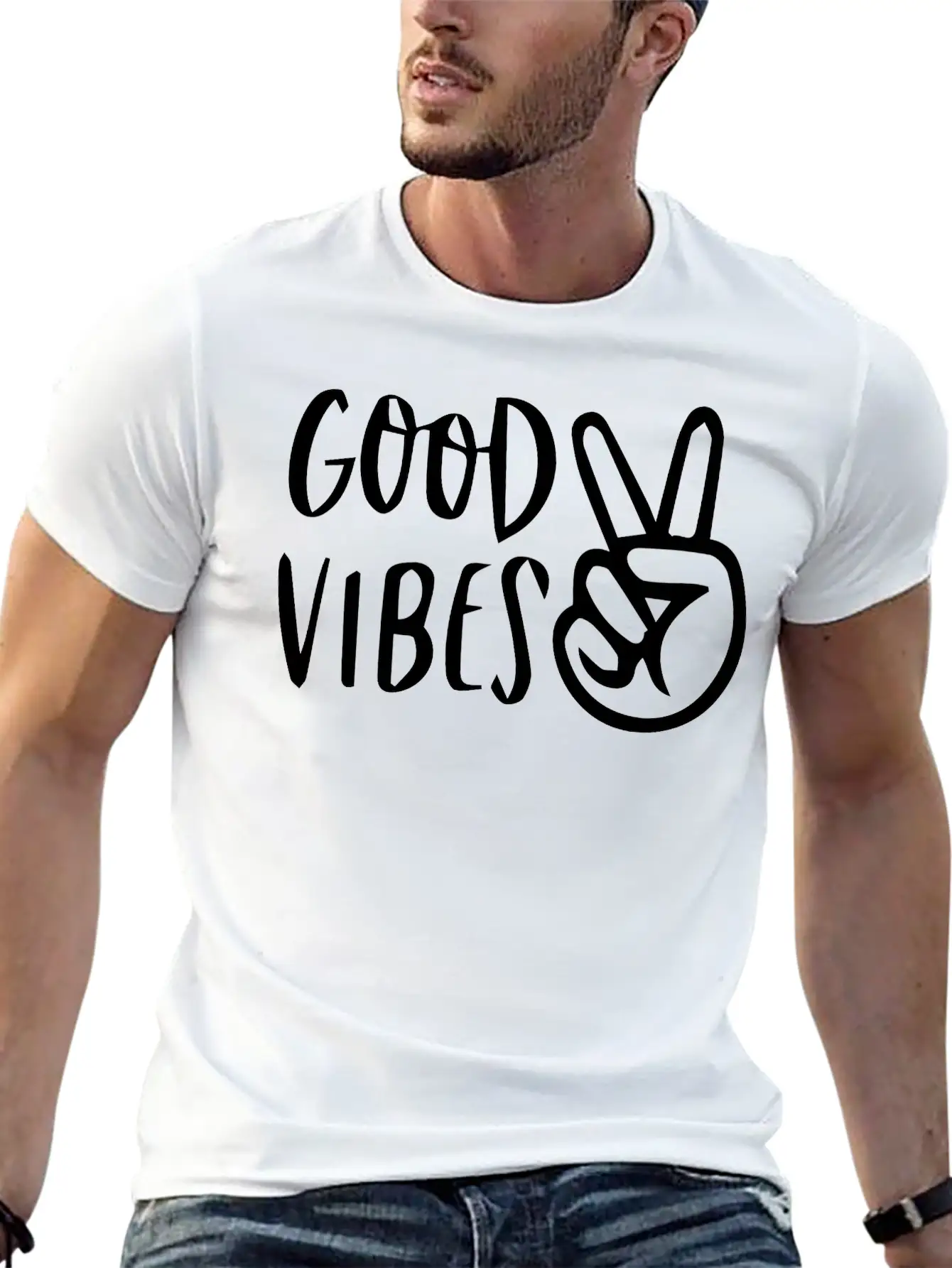 Good Vibes, Positive Attitude, Inspiration, Love Stylish Everyday T-Shirt – Unisex Basic Cotton Tee