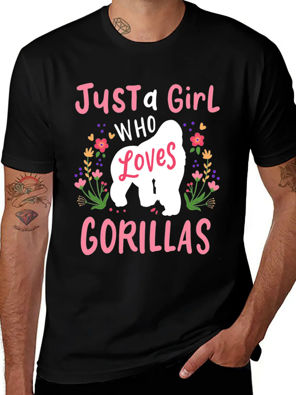 Gorilla Ape Gorilla Lover Breathable Soft Cotton T-Shirt – Timeless Casual Look