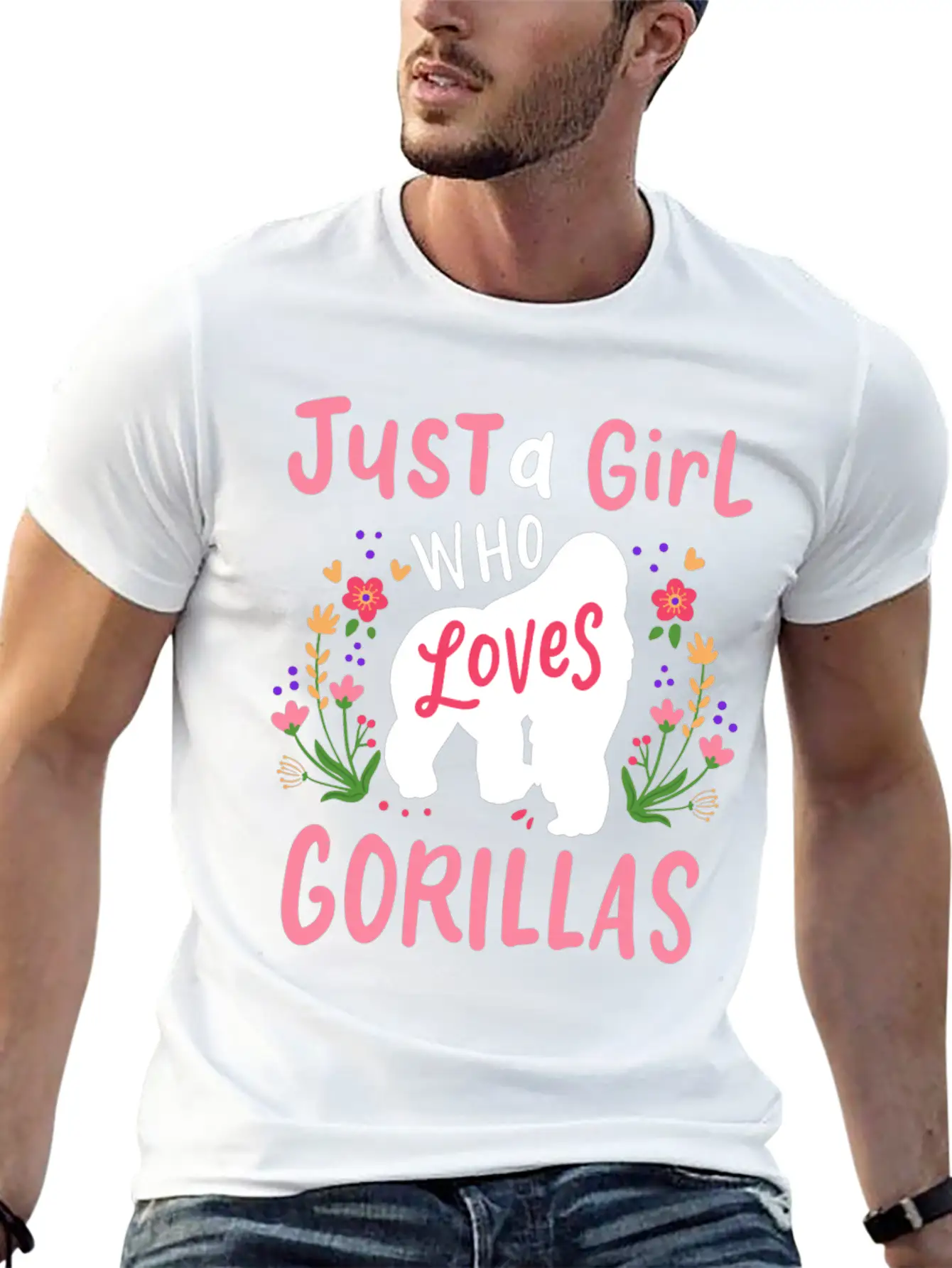 Gorilla Ape Gorilla Lover Breathable Soft Cotton T-Shirt – Timeless Casual Look