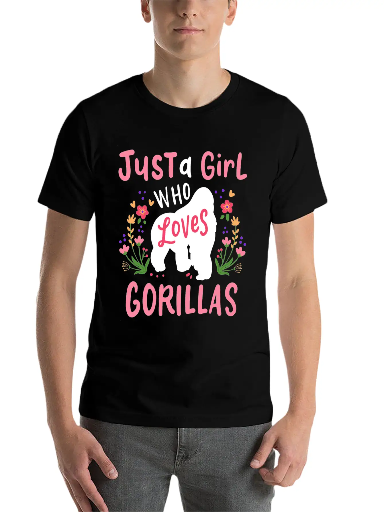 Gorilla Ape Gorilla Lover Breathable Soft Cotton T-Shirt – Timeless Casual Look
