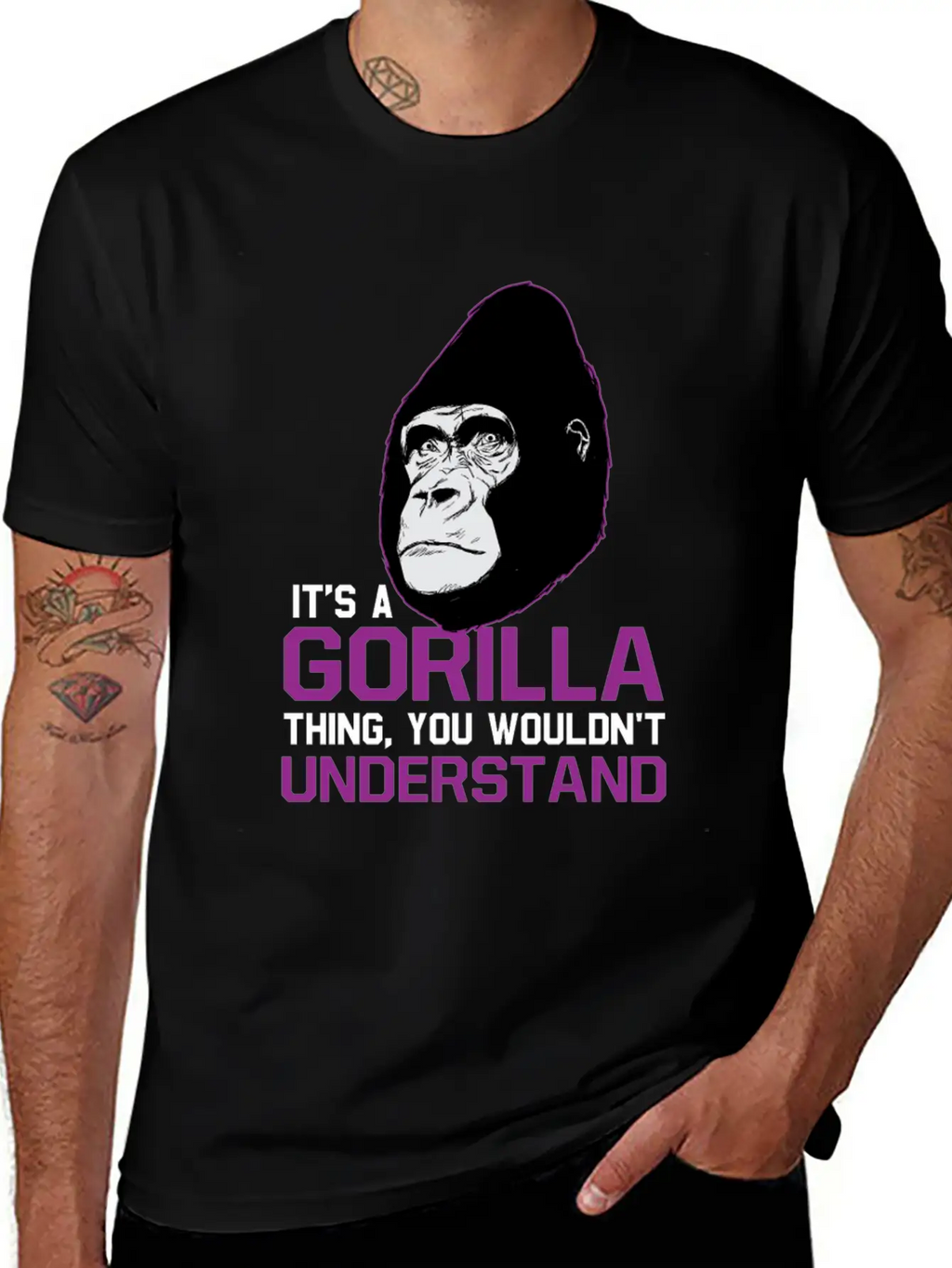 Gorilla Ape Monkey Zoo Gift Unisex Casual T-Shirt – Clean Design For Daily Comfort