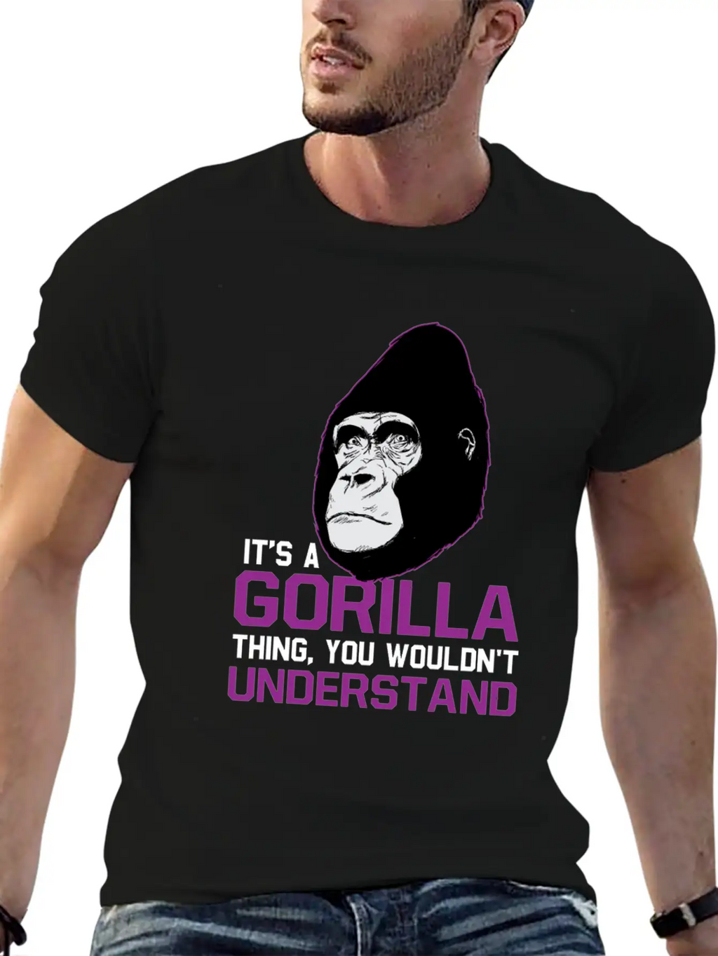Gorilla Ape Monkey Zoo Gift Unisex Casual T-Shirt – Clean Design For Daily Comfort
