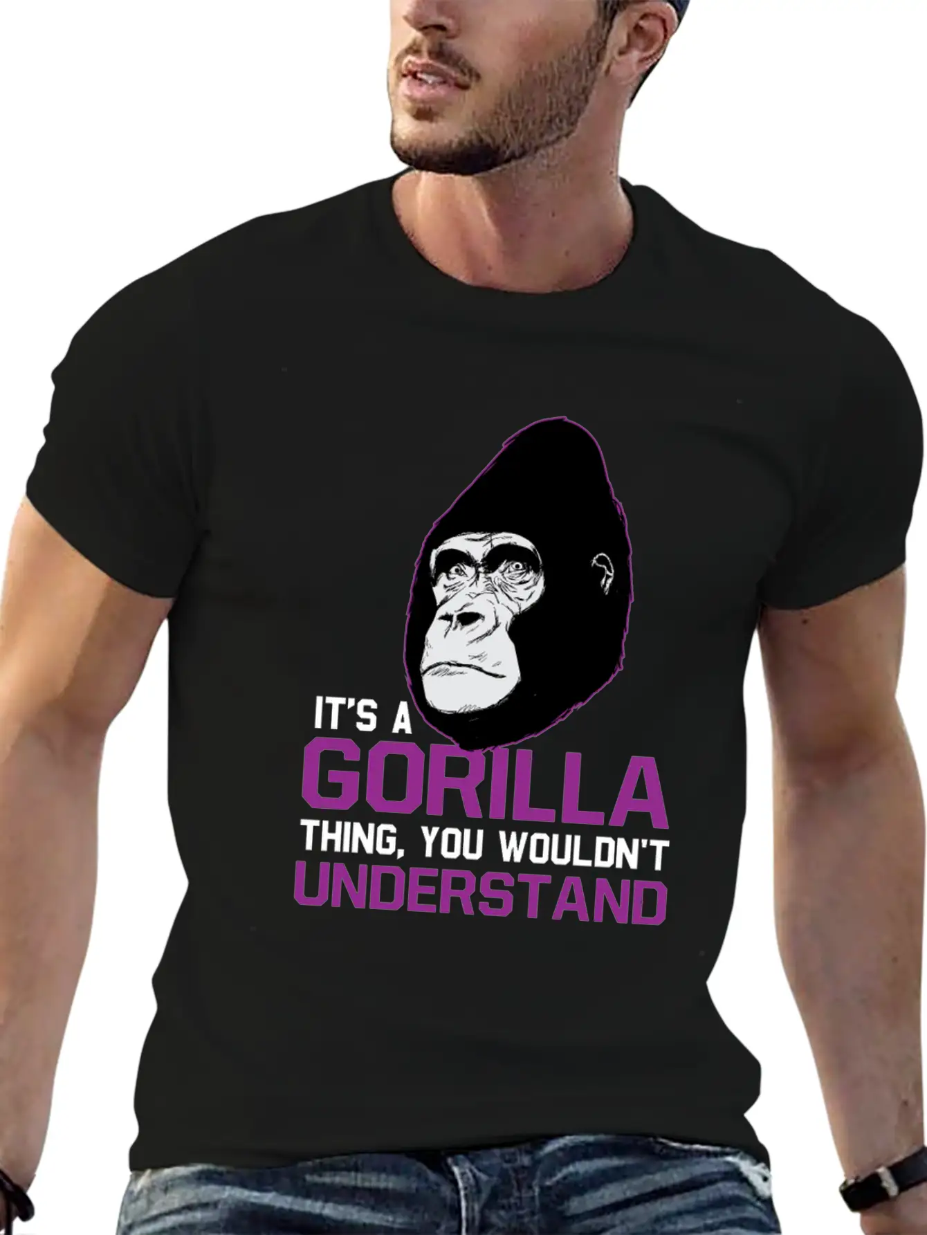 Gorilla Ape Monkey Zoo Gift Unisex Casual T-Shirt – Clean Design For Daily Comfort
