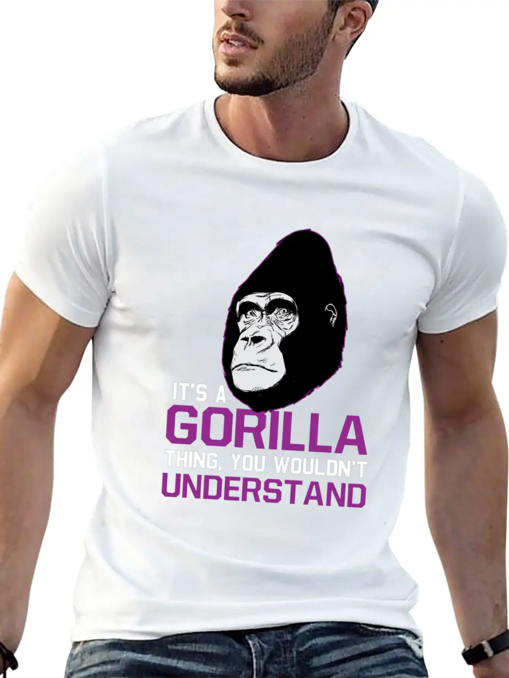Gorilla Ape Monkey Zoo Gift Unisex Casual T-Shirt – Clean Design For Daily Comfort