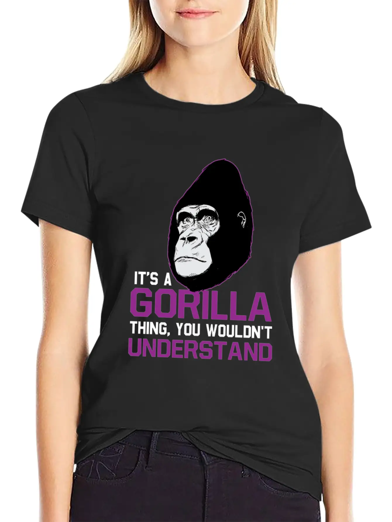 Gorilla Ape Monkey Zoo Gift Unisex Casual T-Shirt – Clean Design For Daily Comfort
