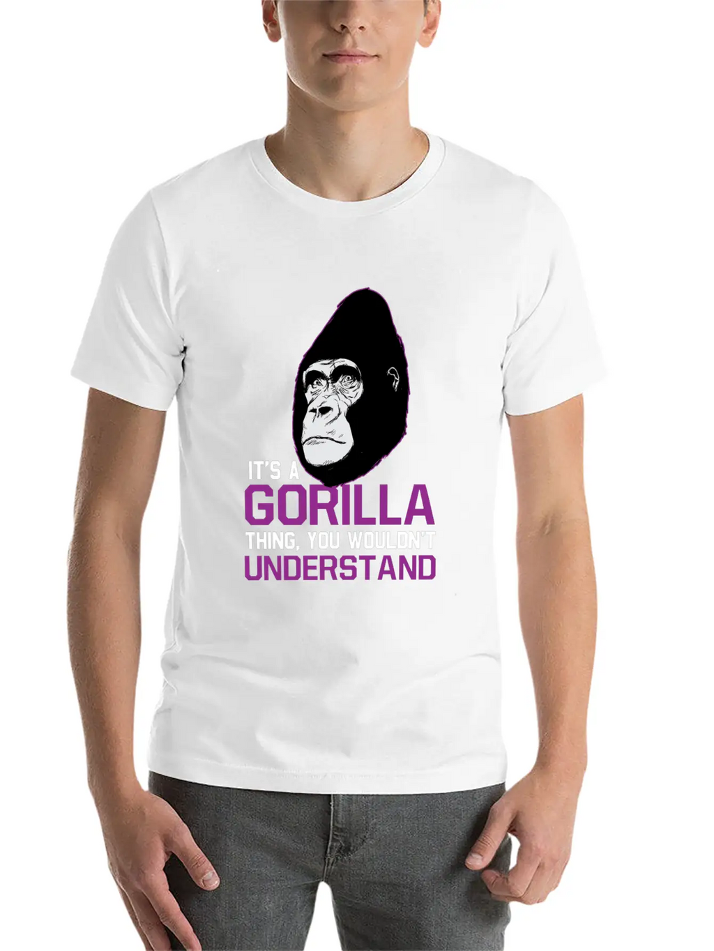 Gorilla Ape Monkey Zoo Gift Unisex Casual T-Shirt – Clean Design For Daily Comfort