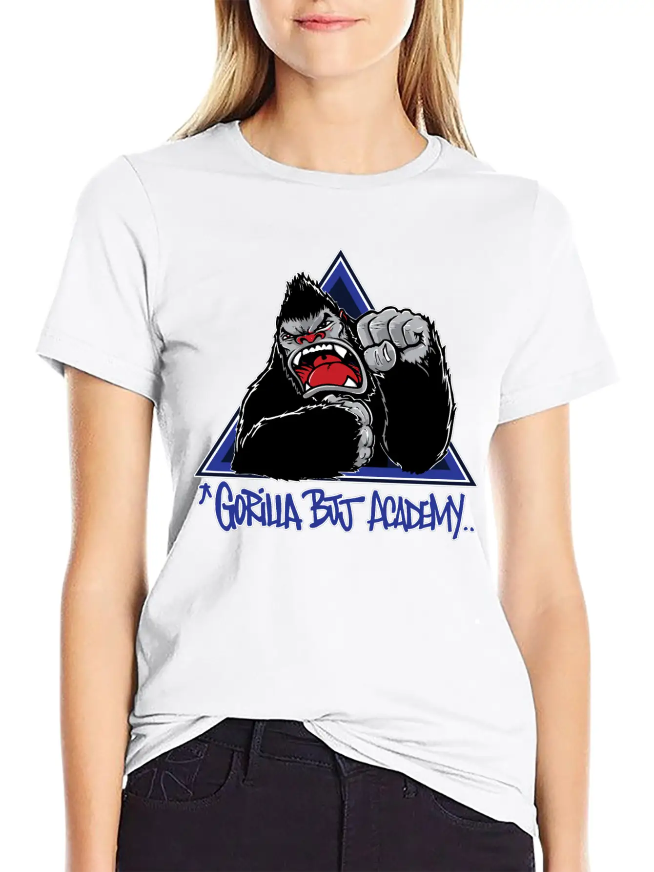 Gorilla BJJ Academy Jiu Jitsu Martial Arts Unisex Short Sleeve Soft Cotton T-Shirt – Casual Everyday Wear