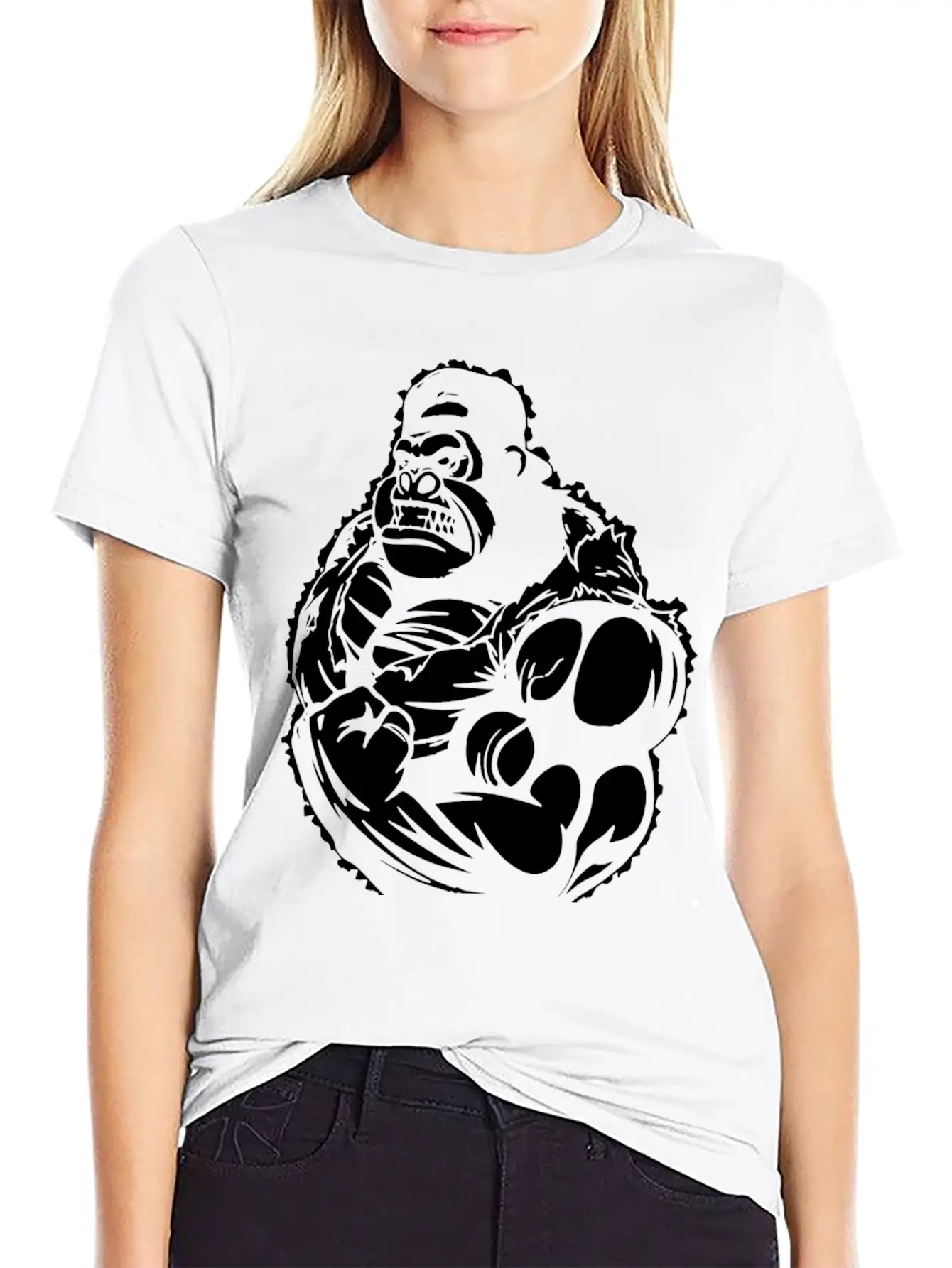 Gorilla Flexing Workout Unisex Casual T-Shirt – Clean Design For Daily Comfort