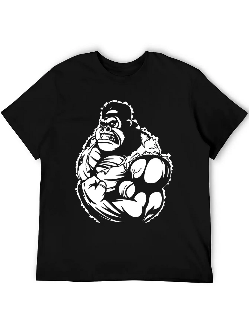 Gorilla Flexing Workout Unisex Casual T-Shirt – Clean Design For Daily Comfort