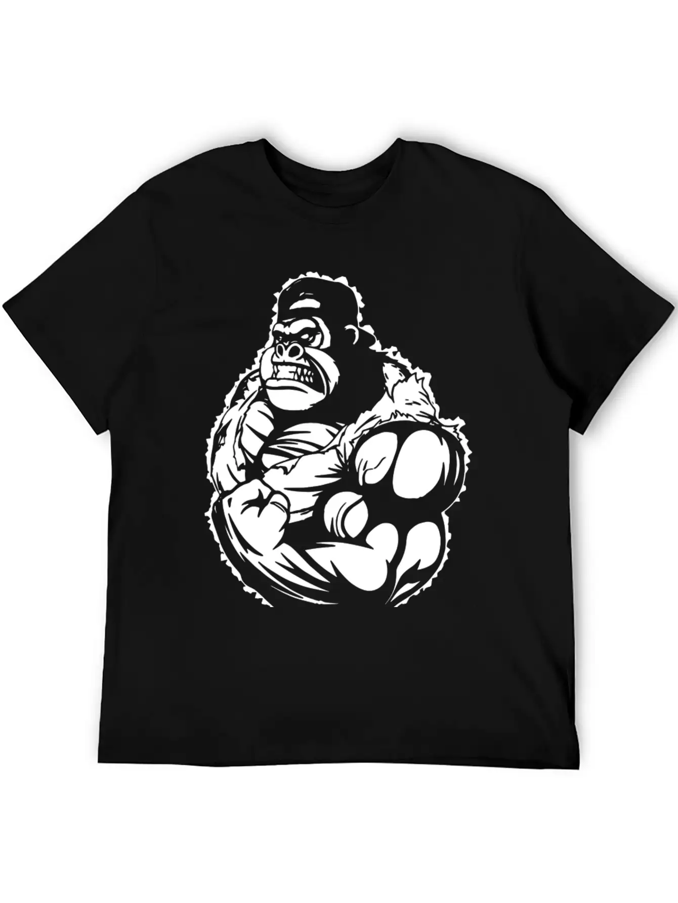Gorilla Flexing Workout Unisex Casual T-Shirt – Clean Design For Daily Comfort