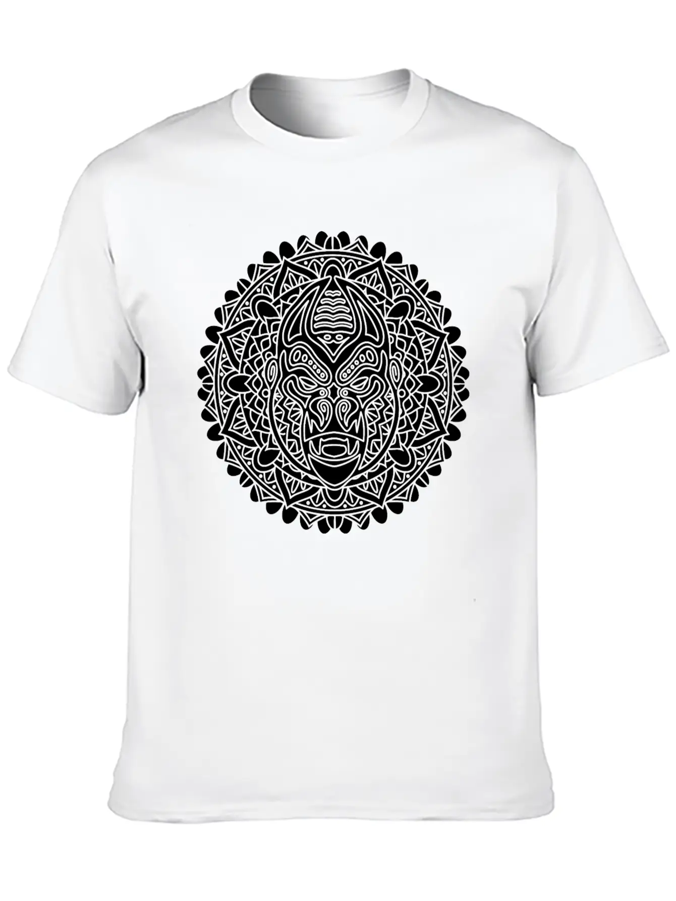 GORILLA MANDALA BLACK Essential Cotton Tee For Daily Outfits – Unisex Style