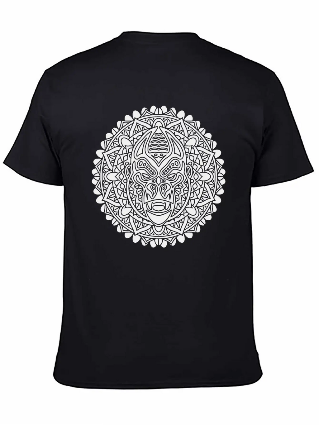 GORILLA MANDALA BLACK Essential Cotton Tee For Daily Outfits – Unisex Style