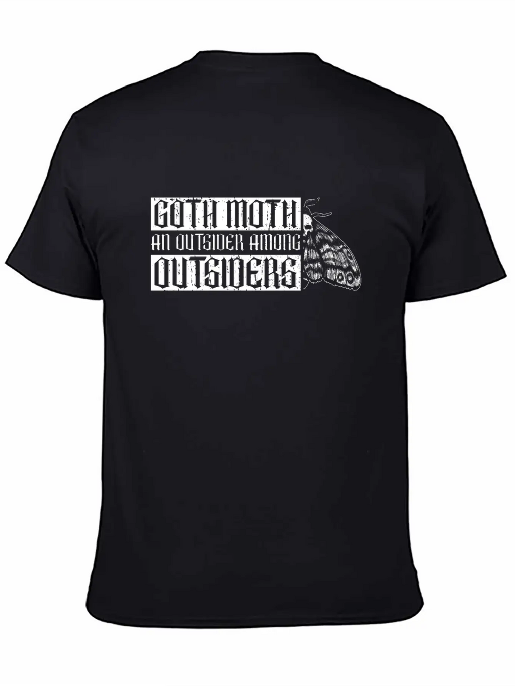 Goth Moth An Outsider Among Outsiders - Goth Moth Breathable Soft Cotton T-Shirt – Timeless Casual Look