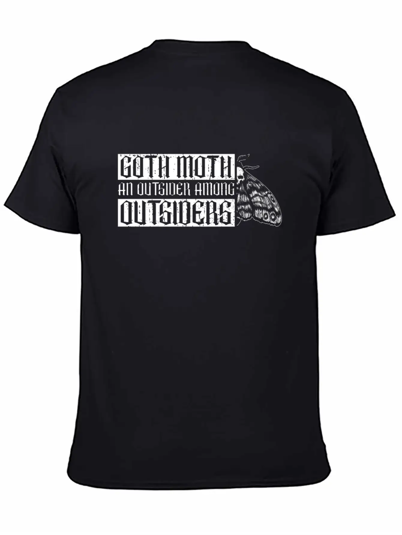 Goth Moth An Outsider Among Outsiders - Goth Moth Breathable Soft Cotton T-Shirt – Timeless Casual Look