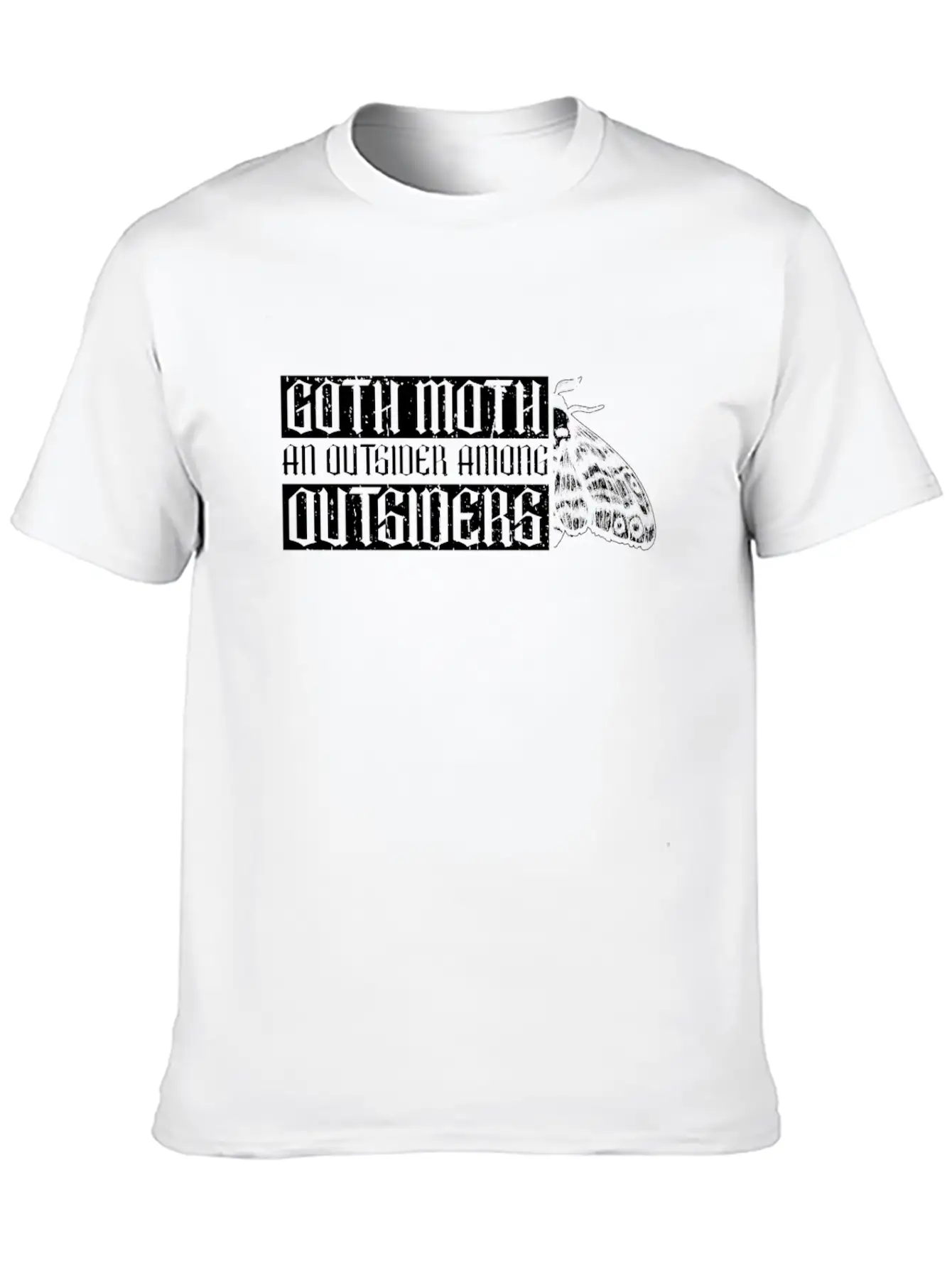 Goth Moth An Outsider Among Outsiders - Goth Moth Breathable Soft Cotton T-Shirt – Timeless Casual Look