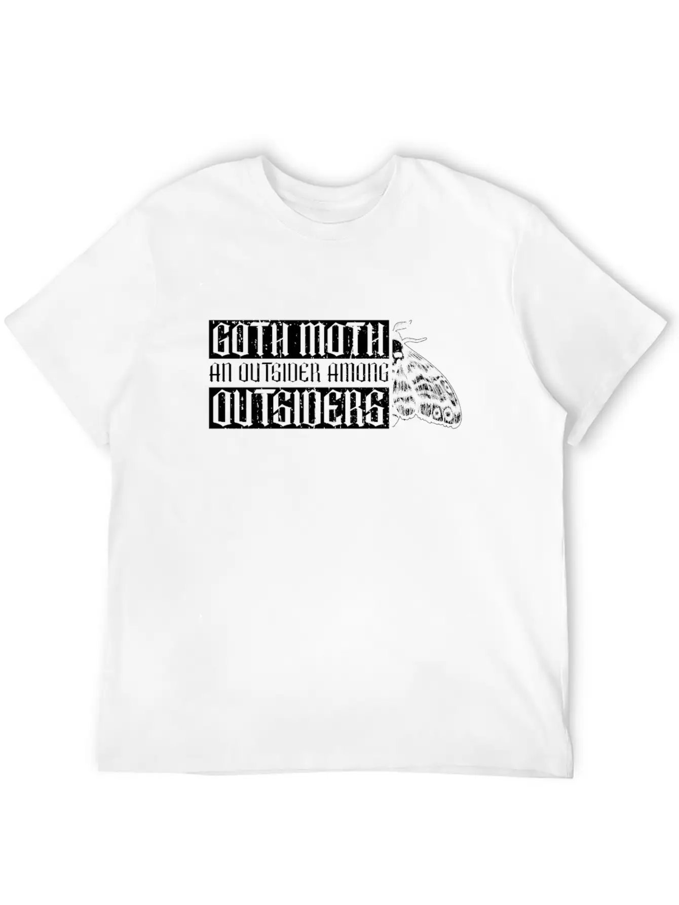Goth Moth An Outsider Among Outsiders - Goth Moth Breathable Soft Cotton T-Shirt – Timeless Casual Look