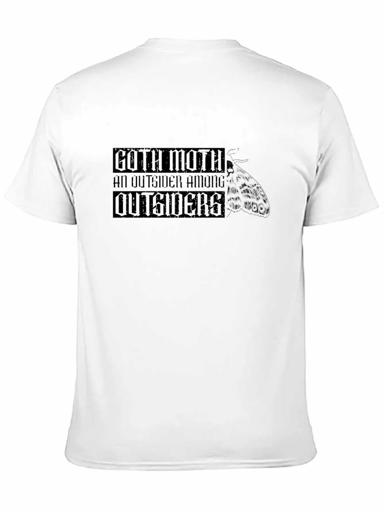 Goth Moth An Outsider Among Outsiders - Goth Moth Breathable Soft Cotton T-Shirt – Timeless Casual Look
