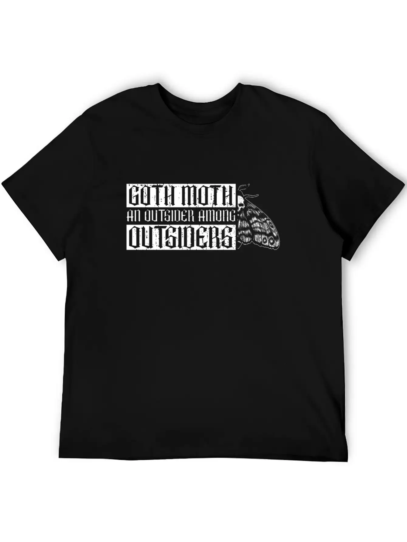 Goth Moth An Outsider Among Outsiders - Goth Moth Breathable Soft Cotton T-Shirt – Timeless Casual Look