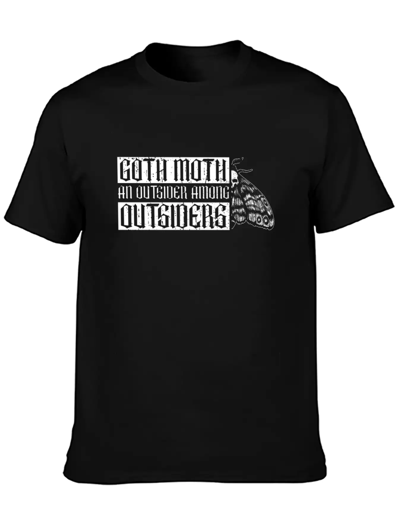 Goth Moth An Outsider Among Outsiders - Goth Moth Breathable Soft Cotton T-Shirt – Timeless Casual Look