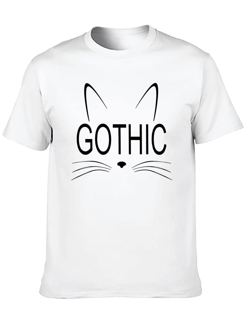 Gothic Cat Shirt Unisex Casual T-Shirt – Clean Design For Daily Comfort