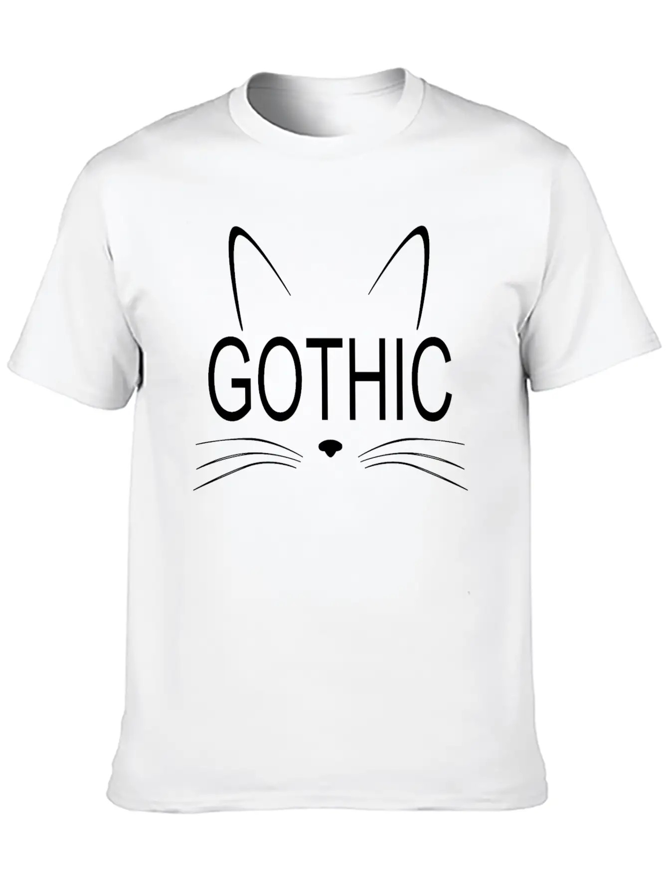 Gothic Cat Shirt Unisex Casual T-Shirt – Clean Design For Daily Comfort
