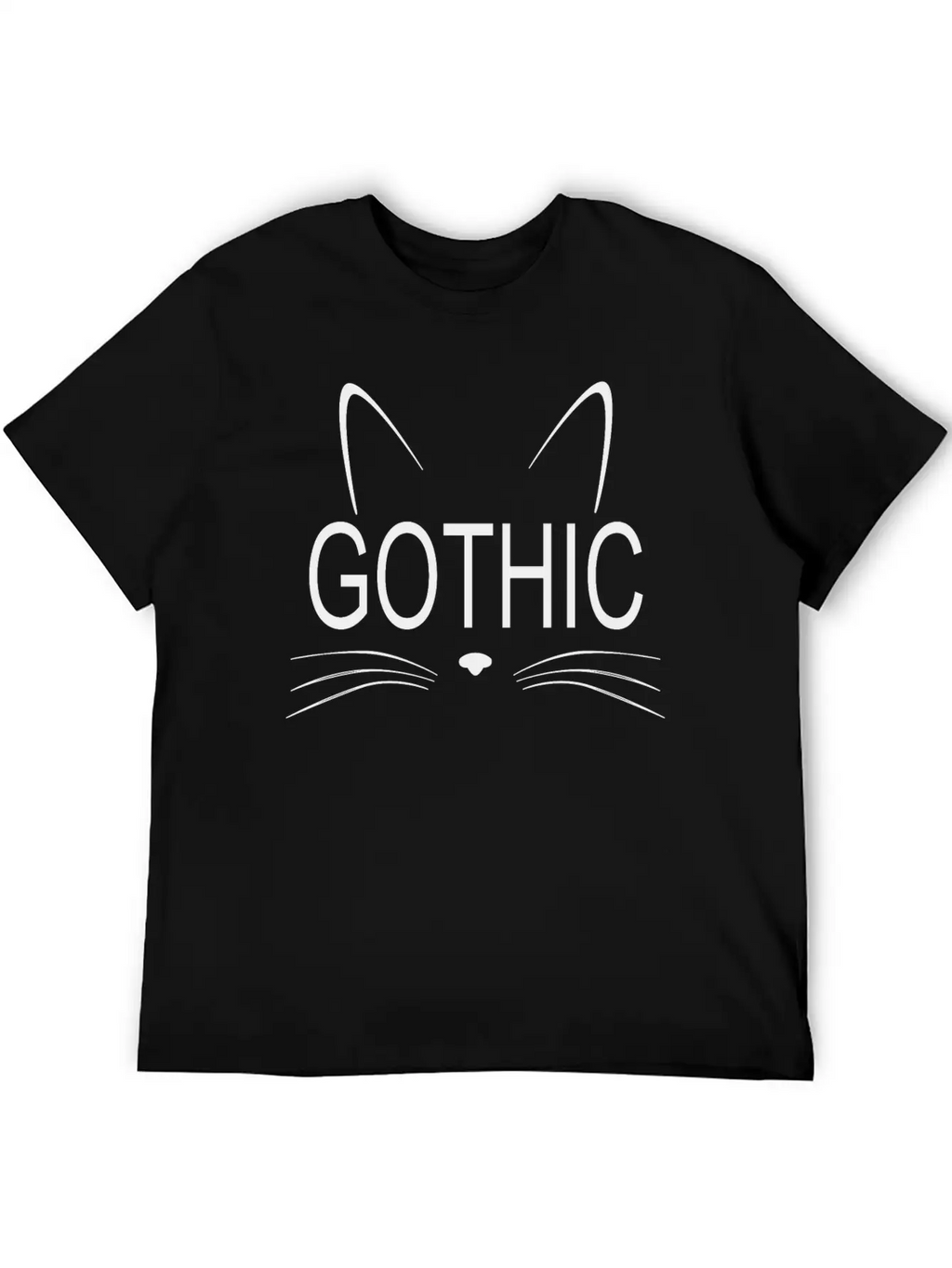 Gothic Cat Shirt Unisex Casual T-Shirt – Clean Design For Daily Comfort