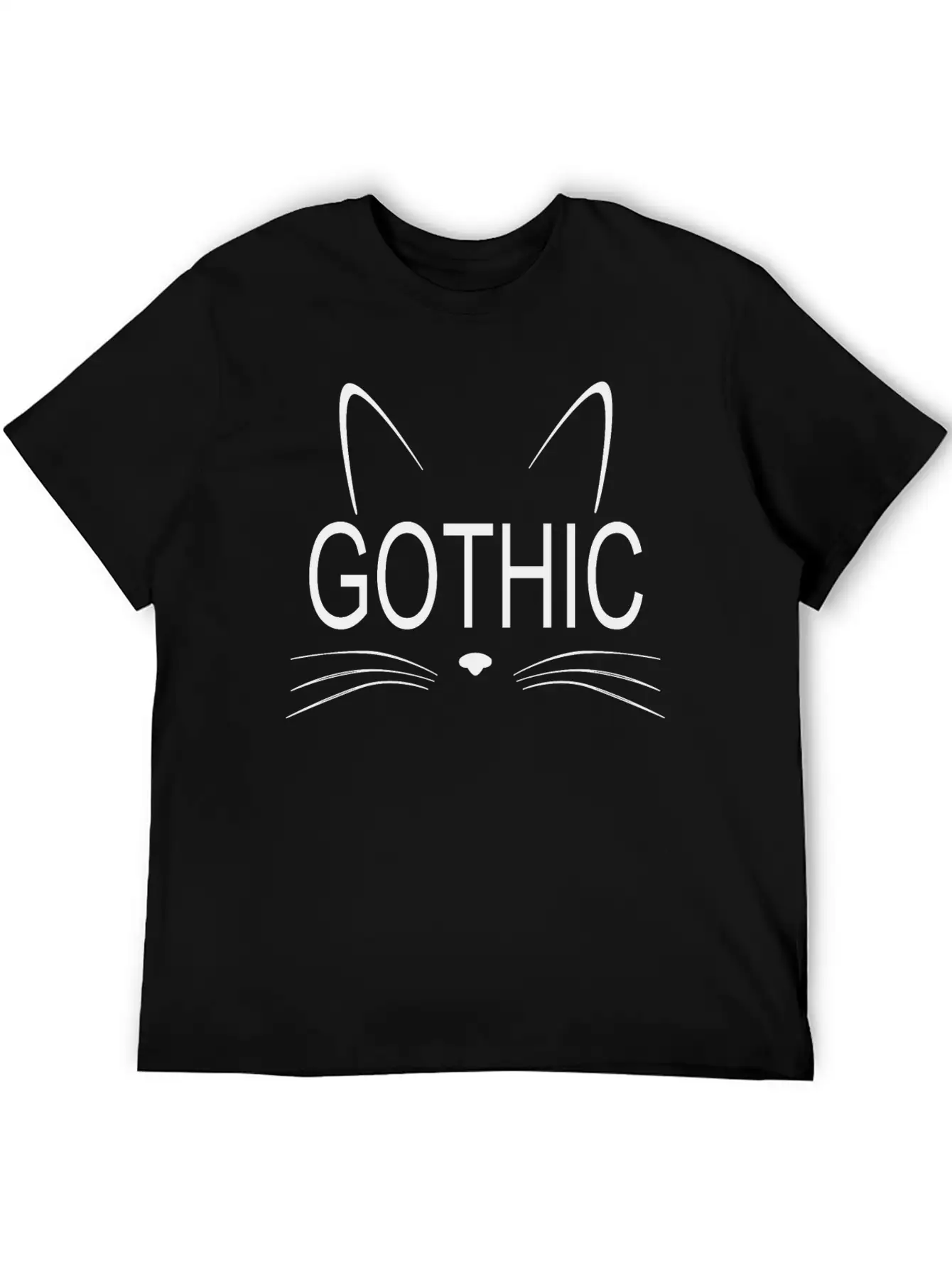 Gothic Cat Shirt Unisex Casual T-Shirt – Clean Design For Daily Comfort